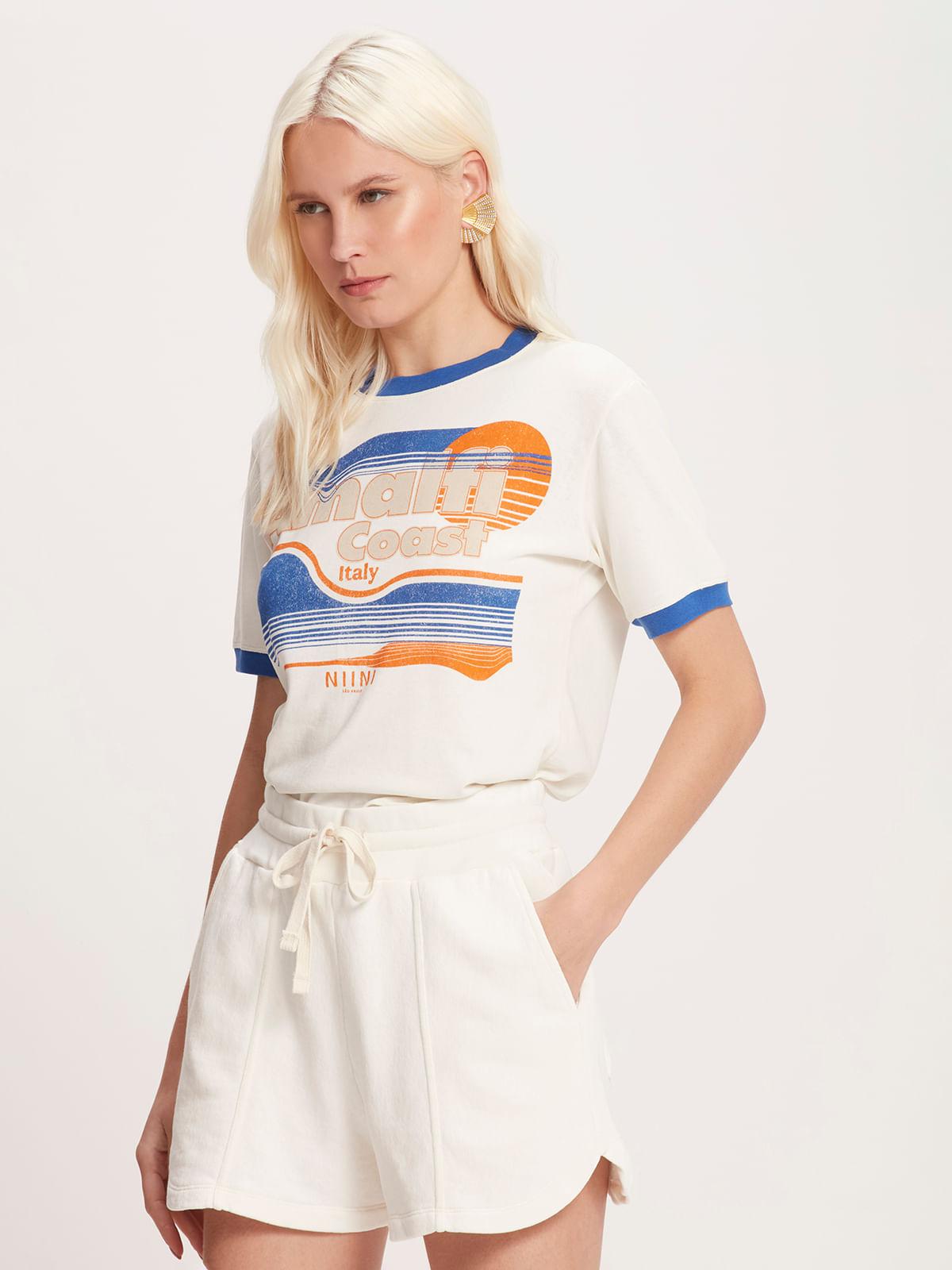 Short Moletom Recortes Off White Short Moletom Recortes Off White