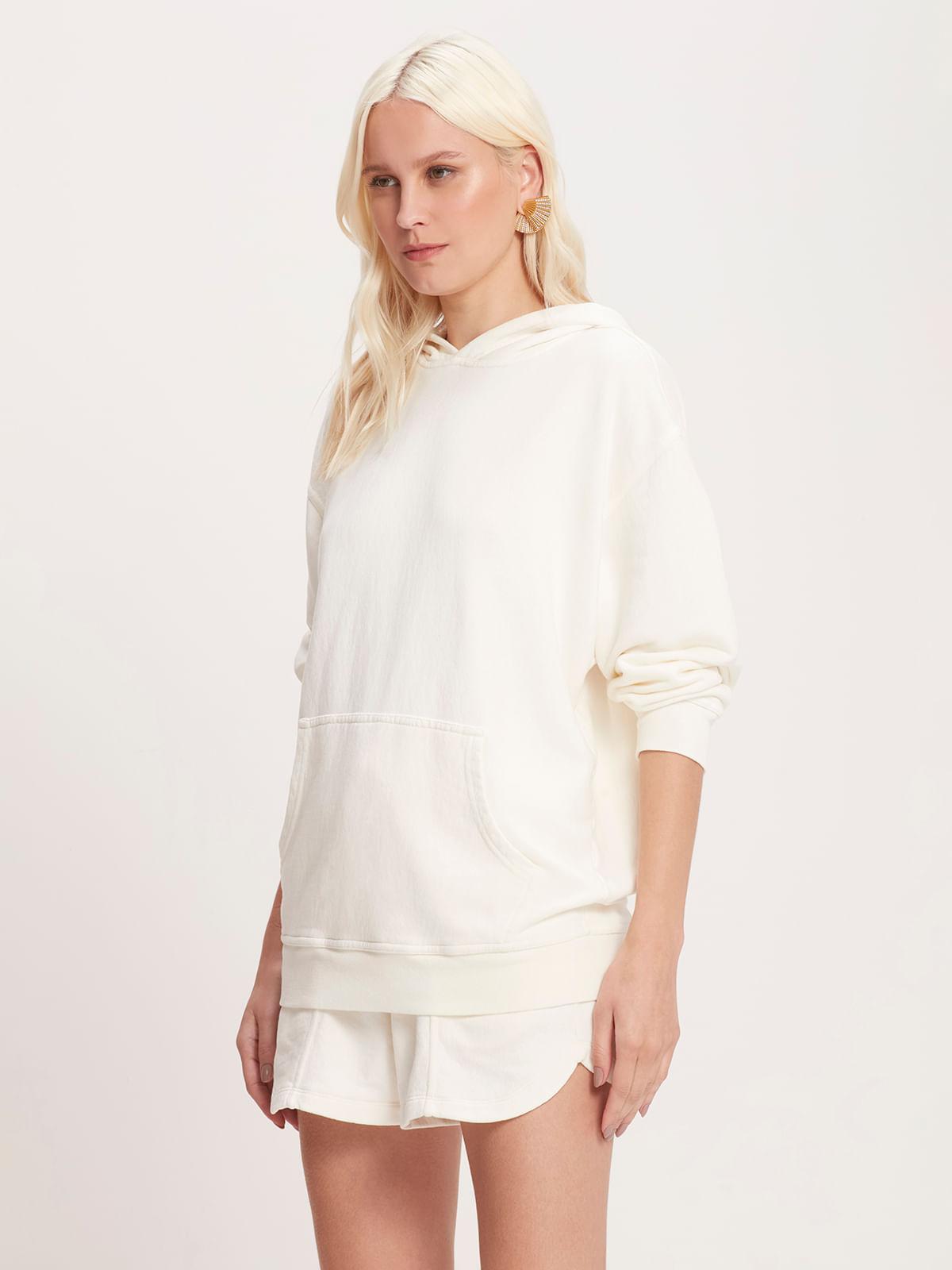 Short Moletom Recortes Off White Short Moletom Recortes Off White