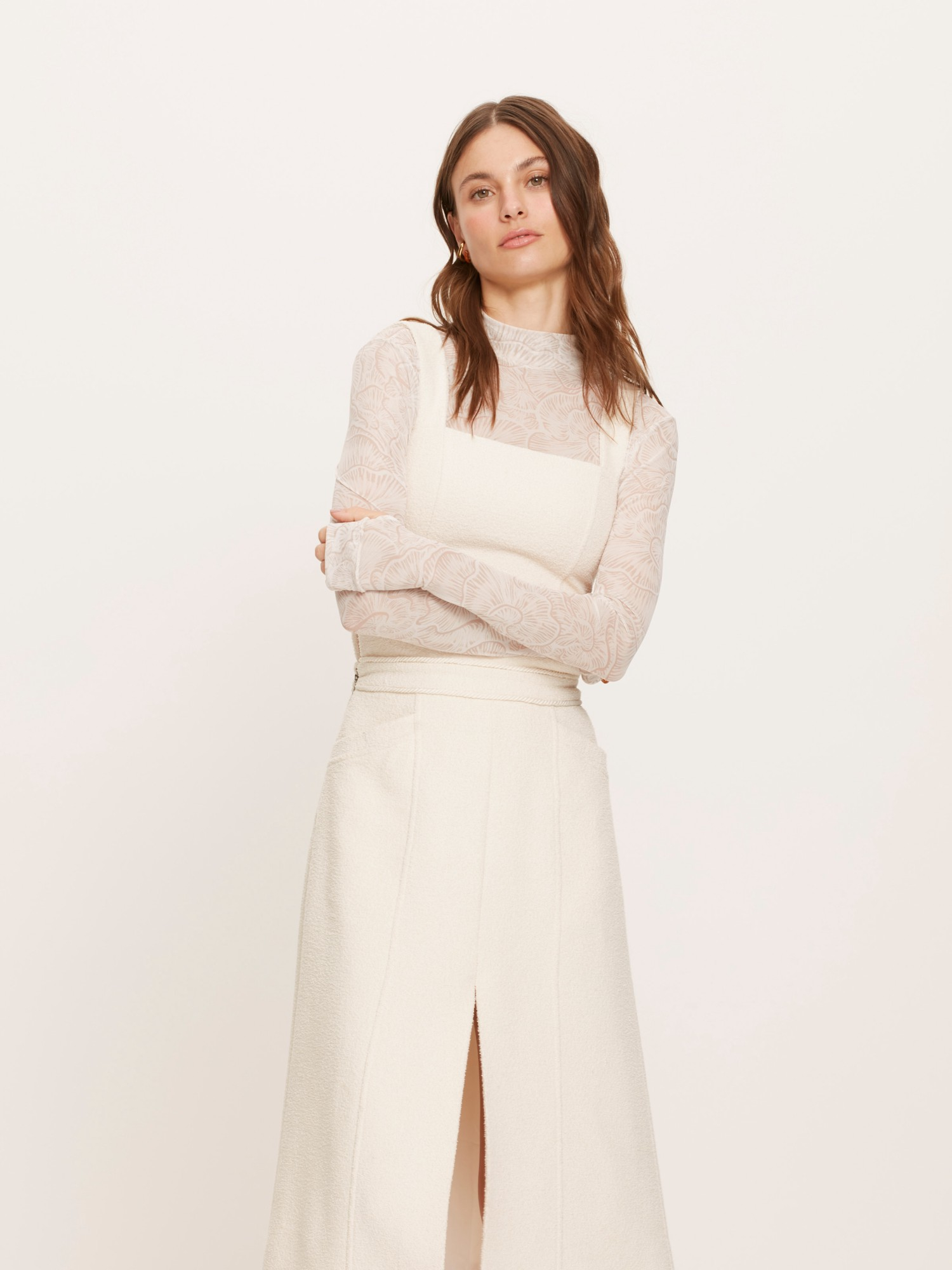 Saia Midi Stella Cream