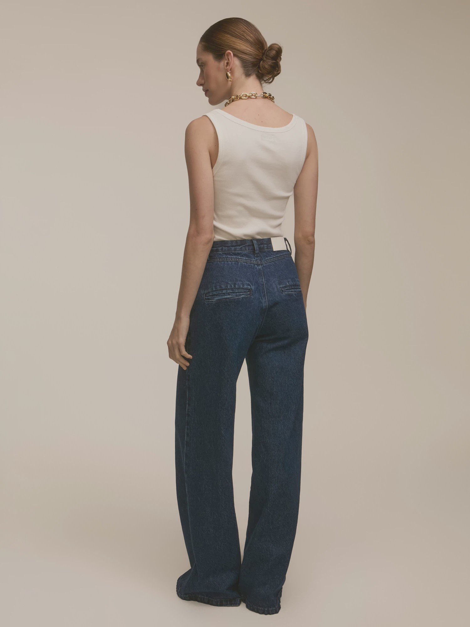 Calça Wide Leg Caroline Denim