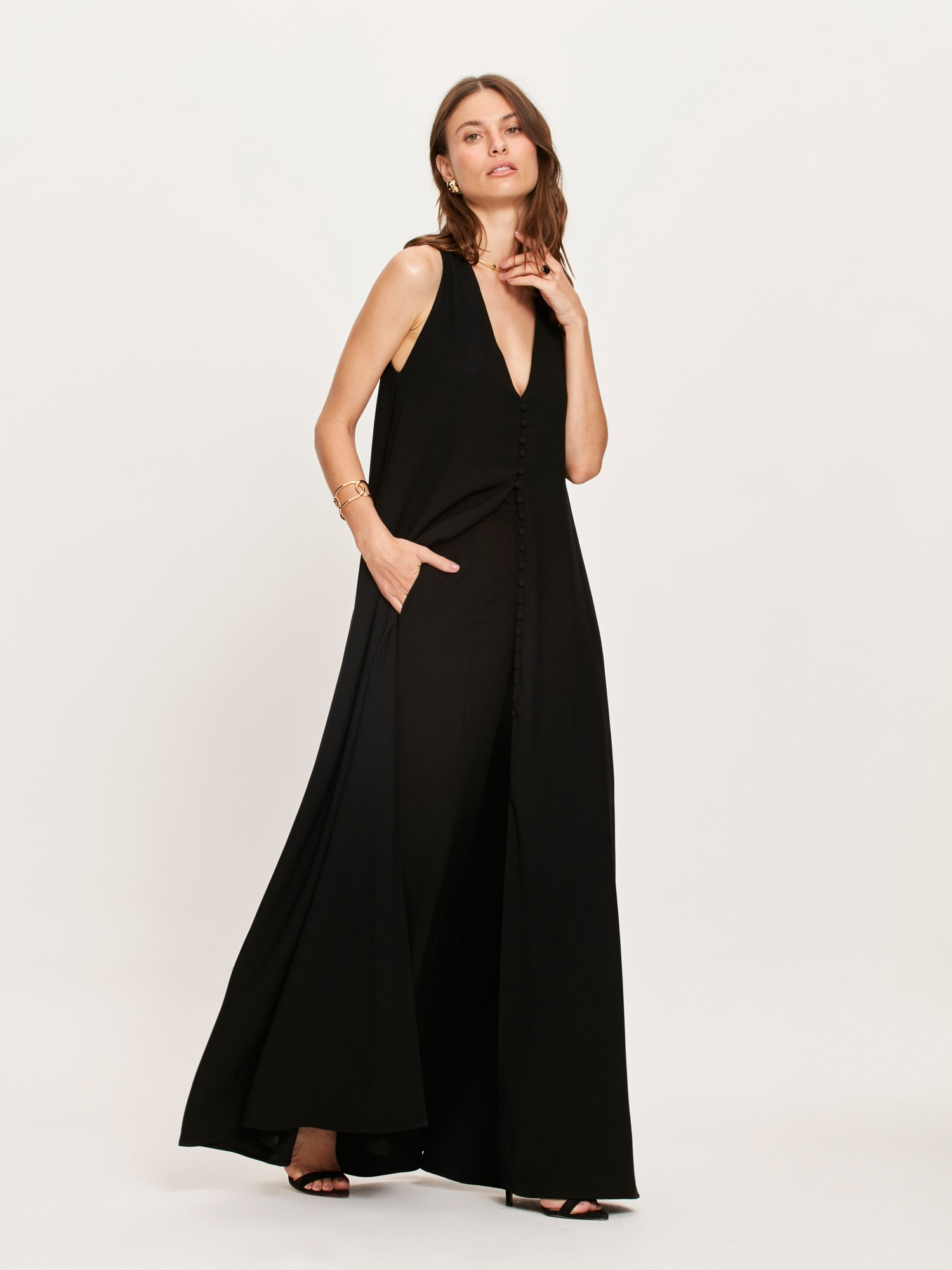 Vestido Longo Gaia Black Vestido Longo Gaia Black