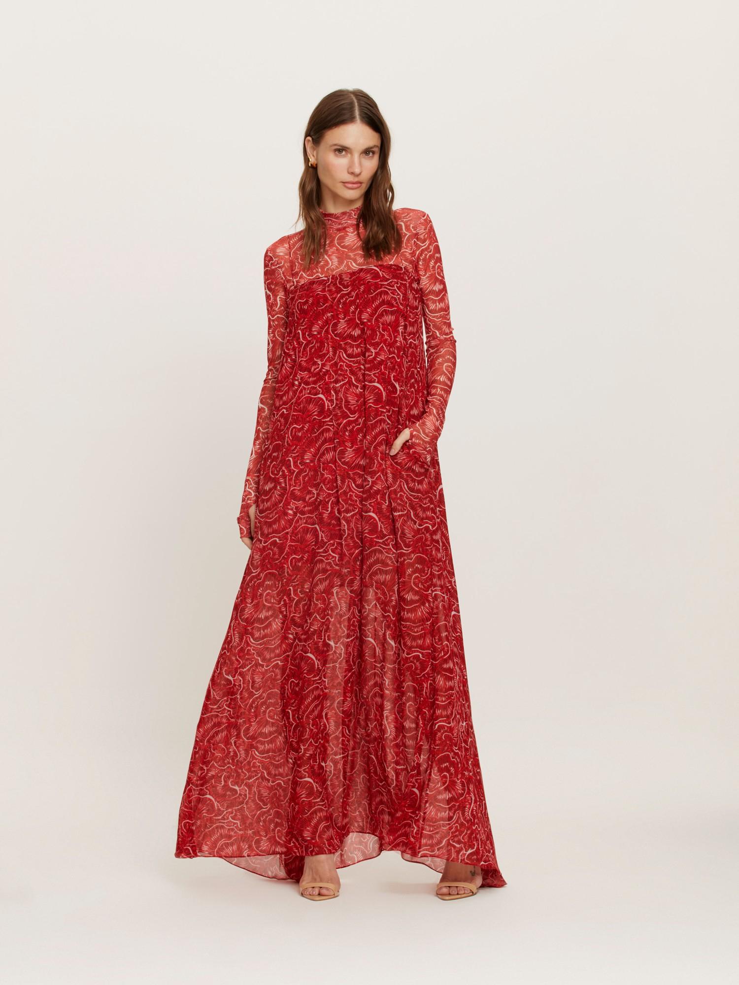 Vestido Longo Mushroom Red