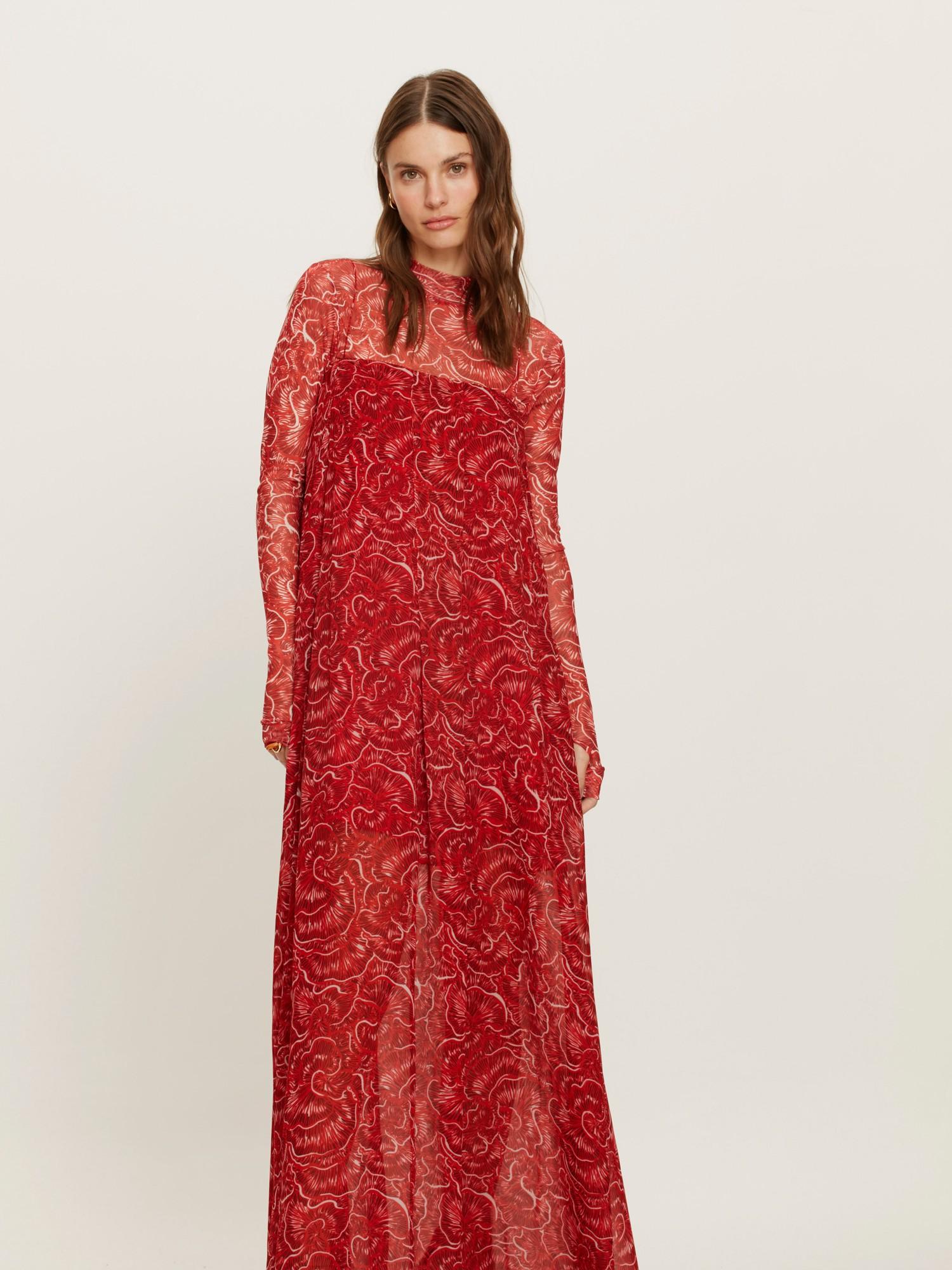 Vestido Longo Mushroom Red