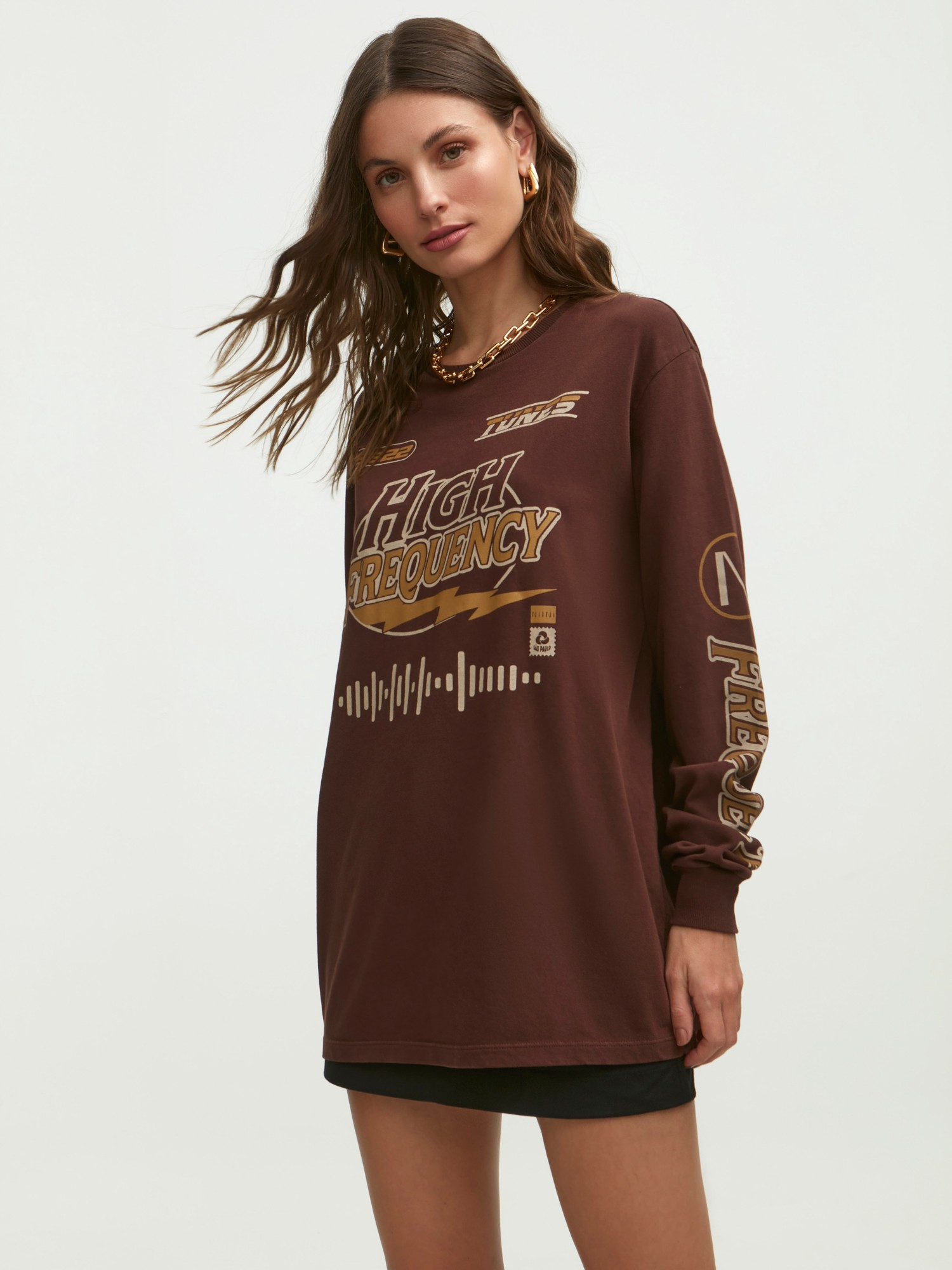 T-Shirt Frequency Brown