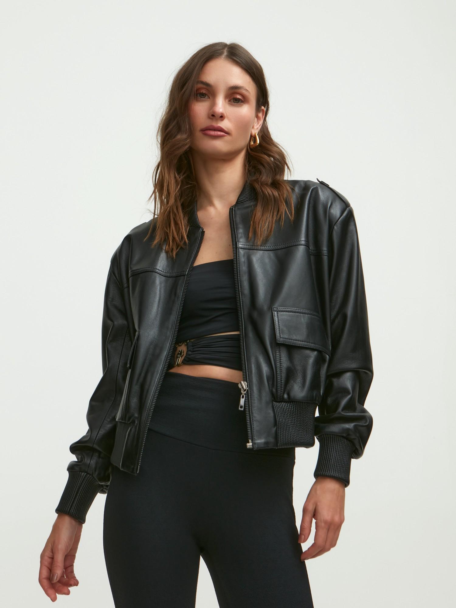 Jaqueta Cleo Couro Black Jaqueta Cleo Couro Black