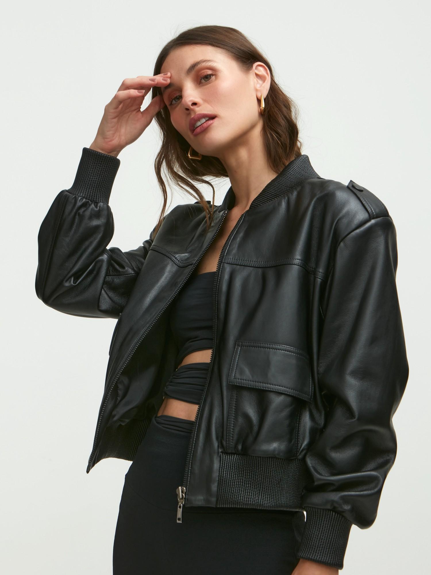 Jaqueta Cleo Couro Black Jaqueta Cleo Couro Black