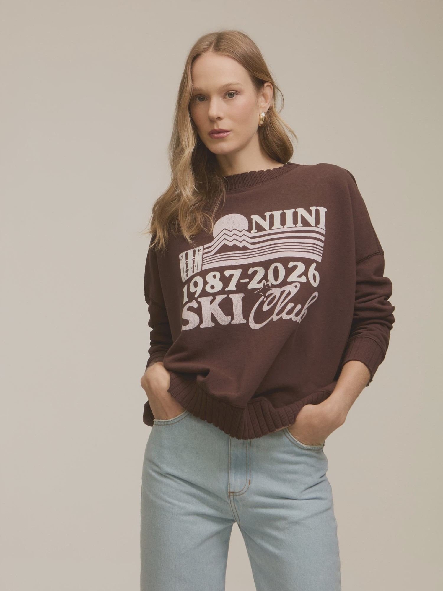 Moletom Ski Club Brown