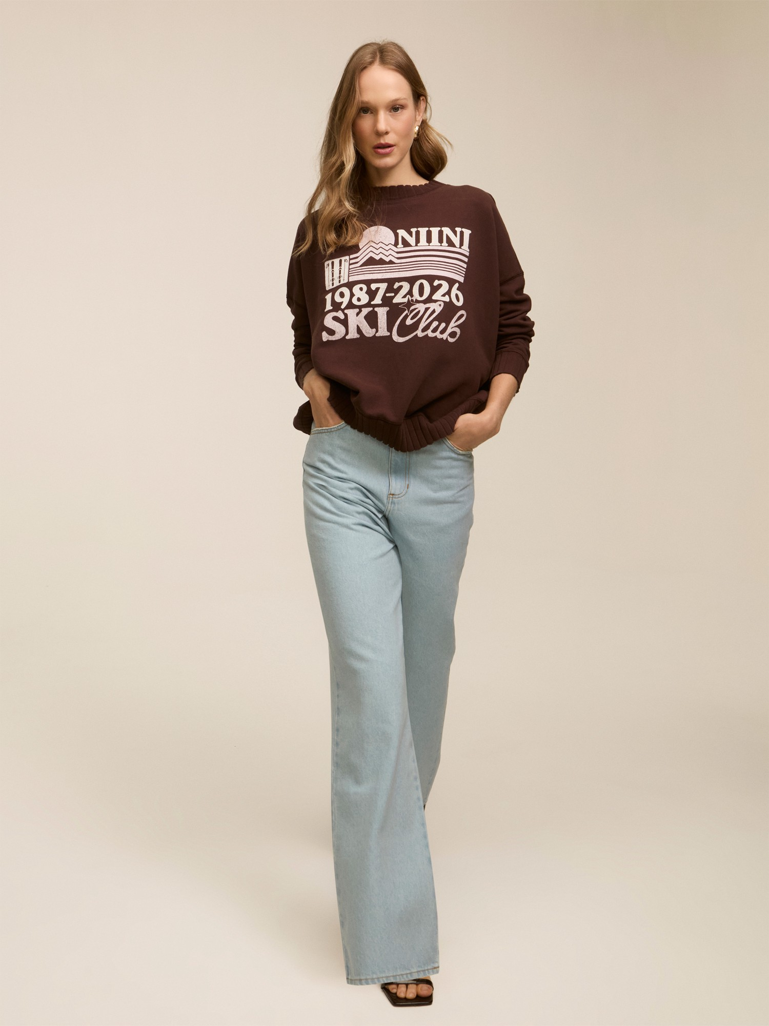 Moletom Ski Club Brown