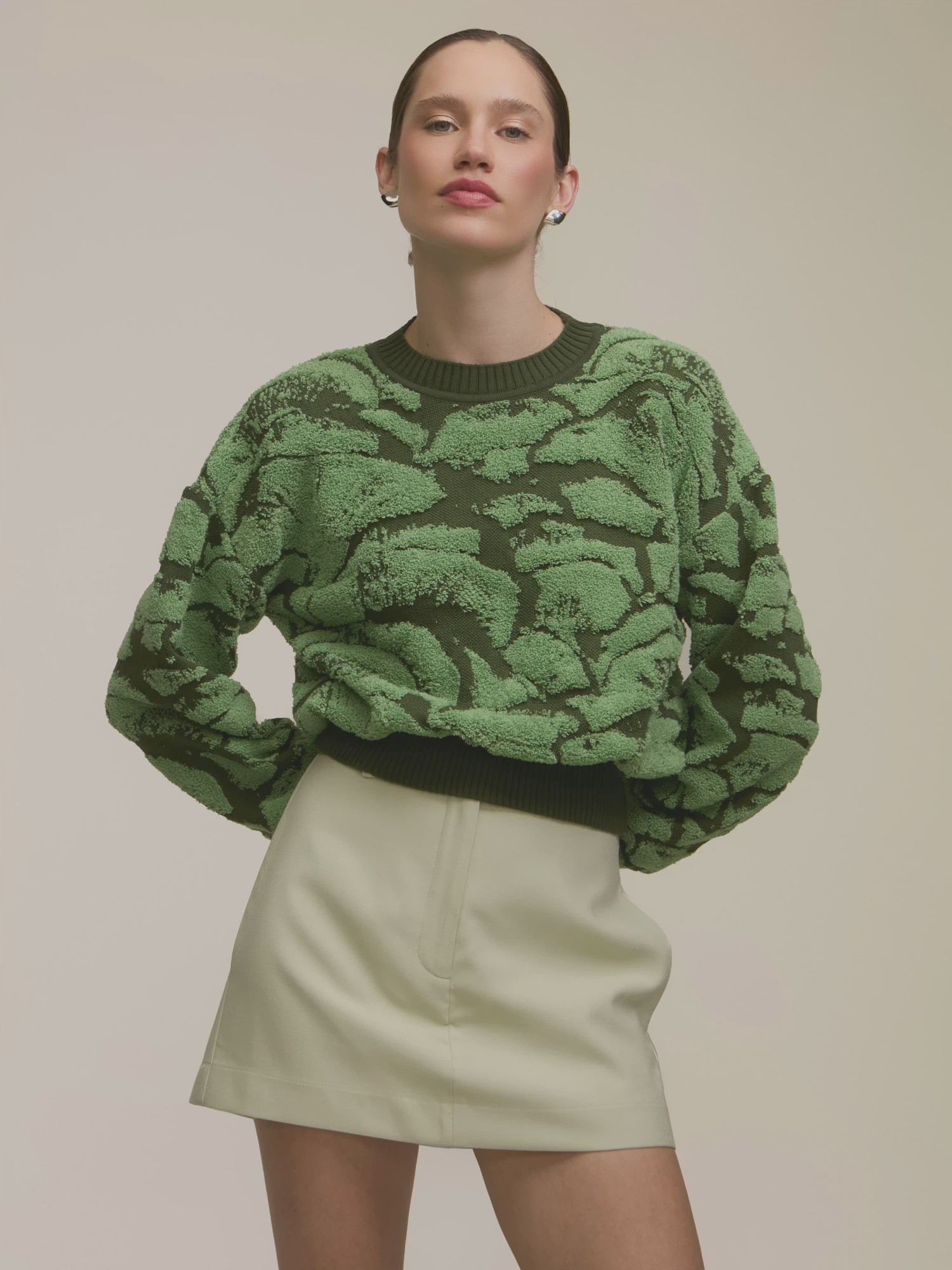 Pull Jacquard Mushroom Bloom Mint Pull Jacquard Mushroom Bloom Mint