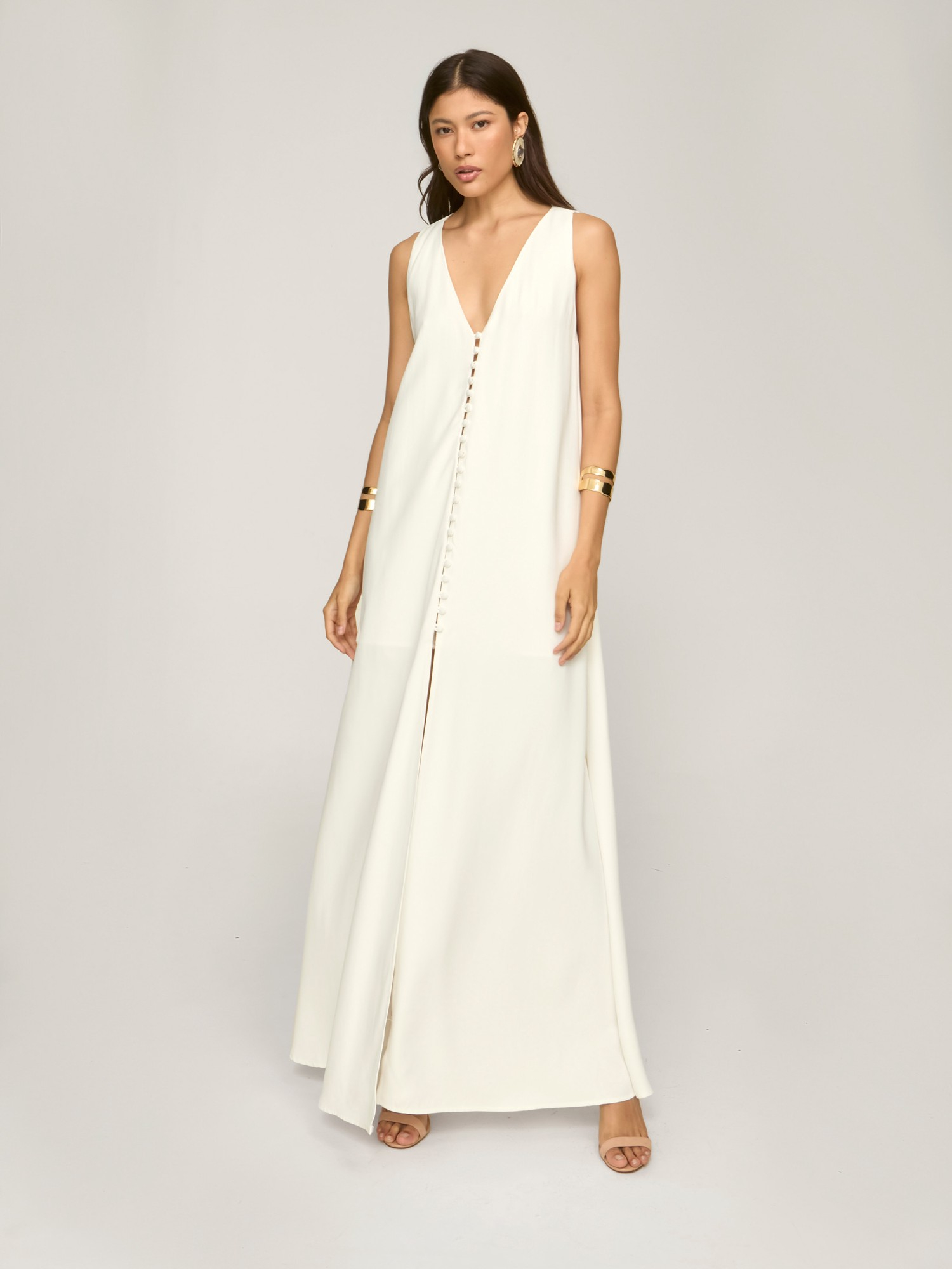 Vestido Longo Gaia Off White Vestido Longo Gaia Off White