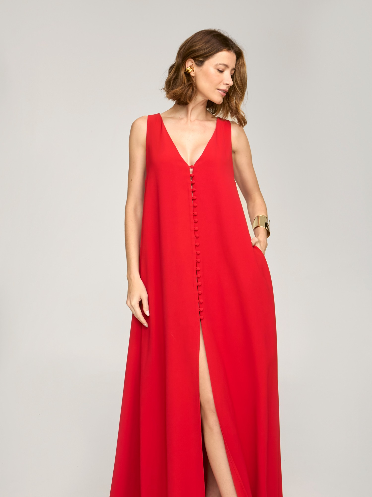 Vestido Longo Gaia Red Vestido Longo Gaia Red