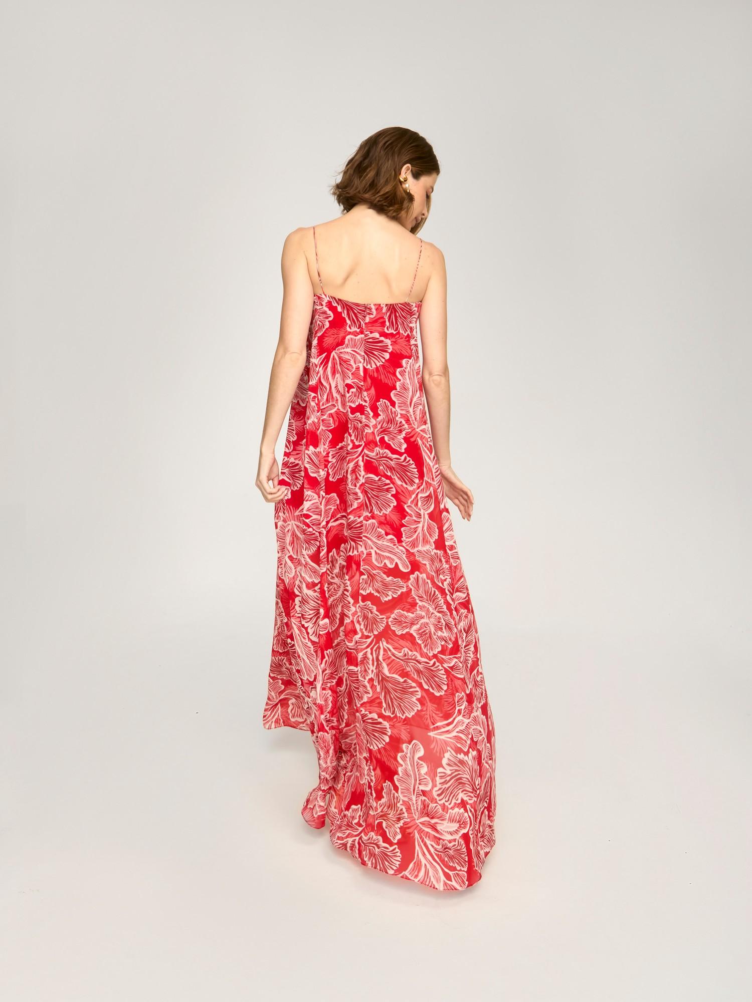 Vestido Longo Mushroom Flower Red Vestido Longo Mushroom Flower Red