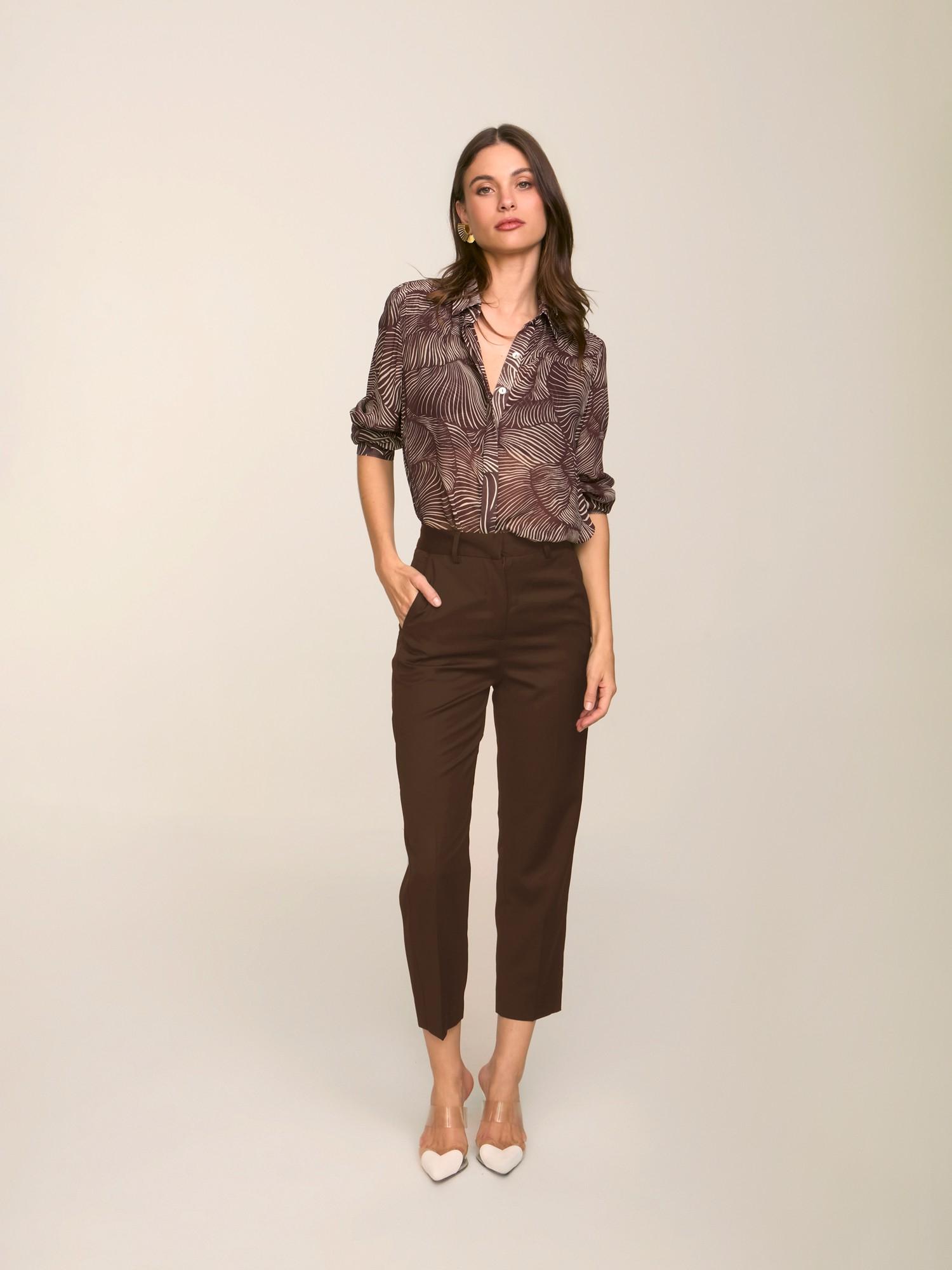 Calça Cigarrete Amber Brown Calça Cigarrete Amber Brown
