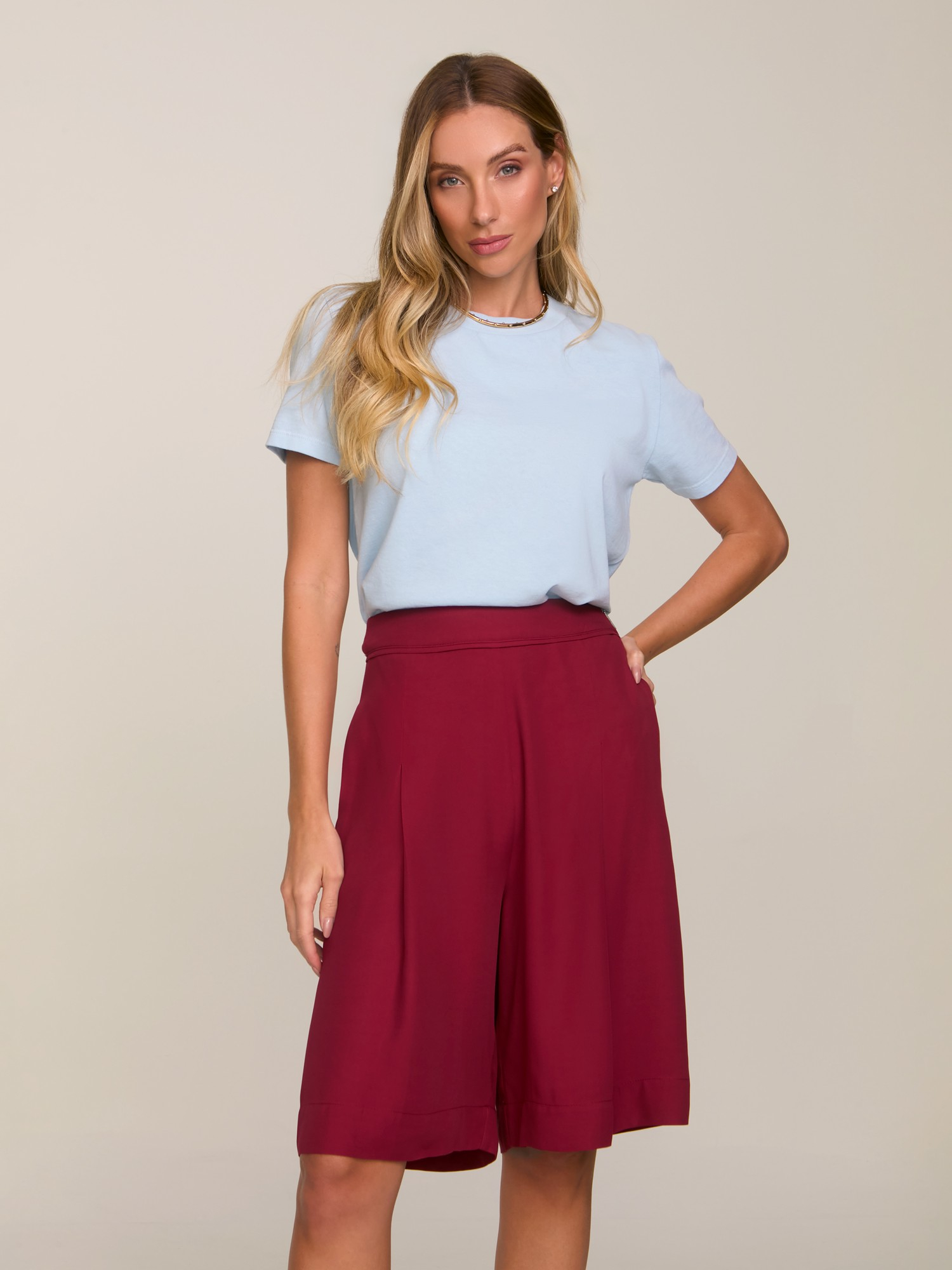 Bermuda Leah Burgundy Bermuda Leah Burgundy