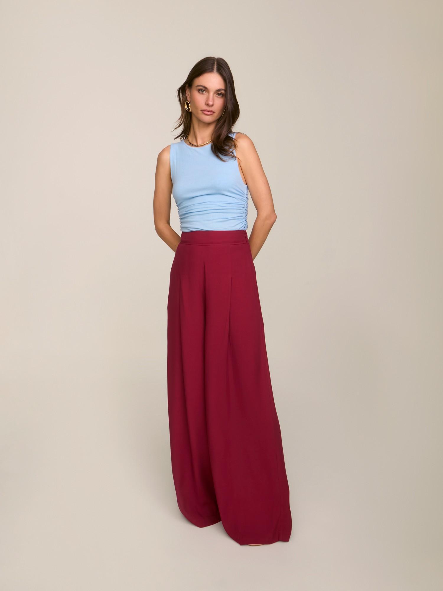Calça Leah Burgundy Calça Leah Burgundy