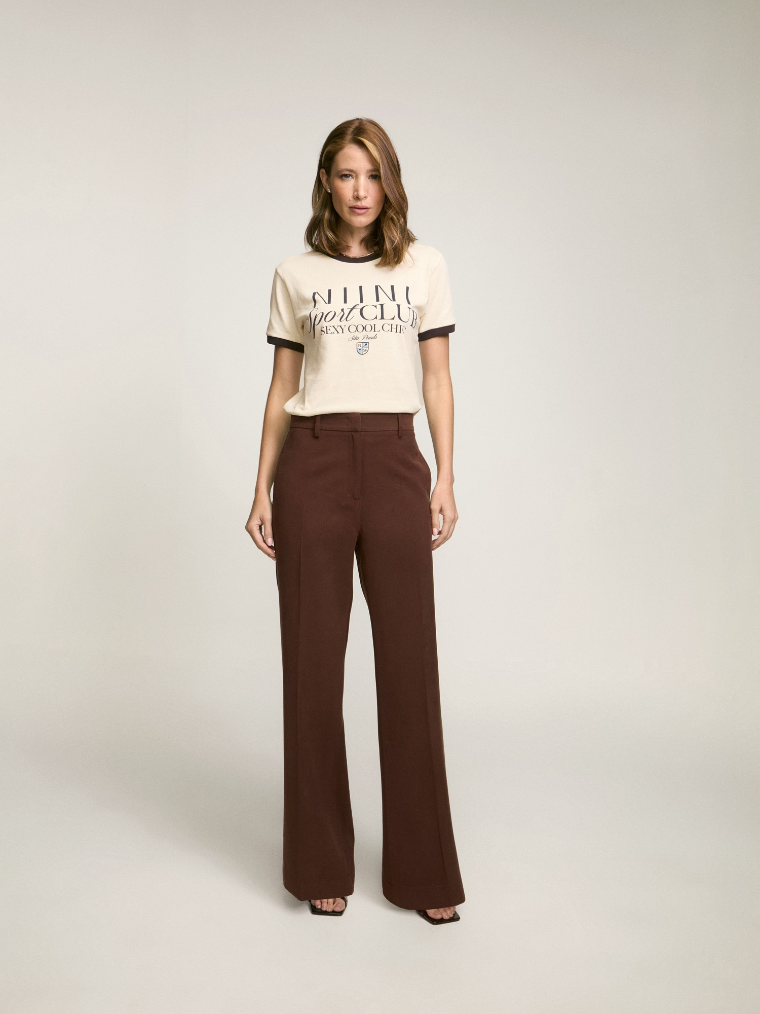 Calça Pantalona Essential Brown