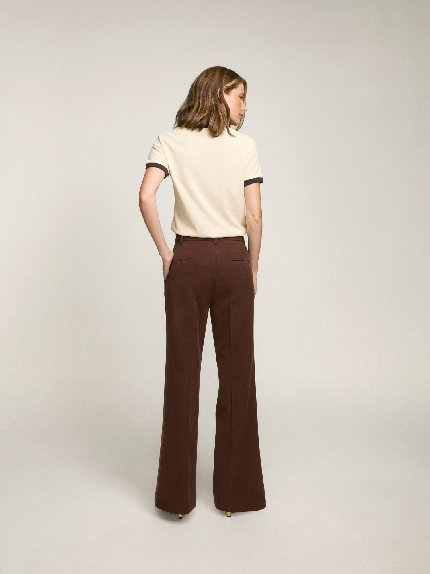 Calça Pantalona Essential Brown