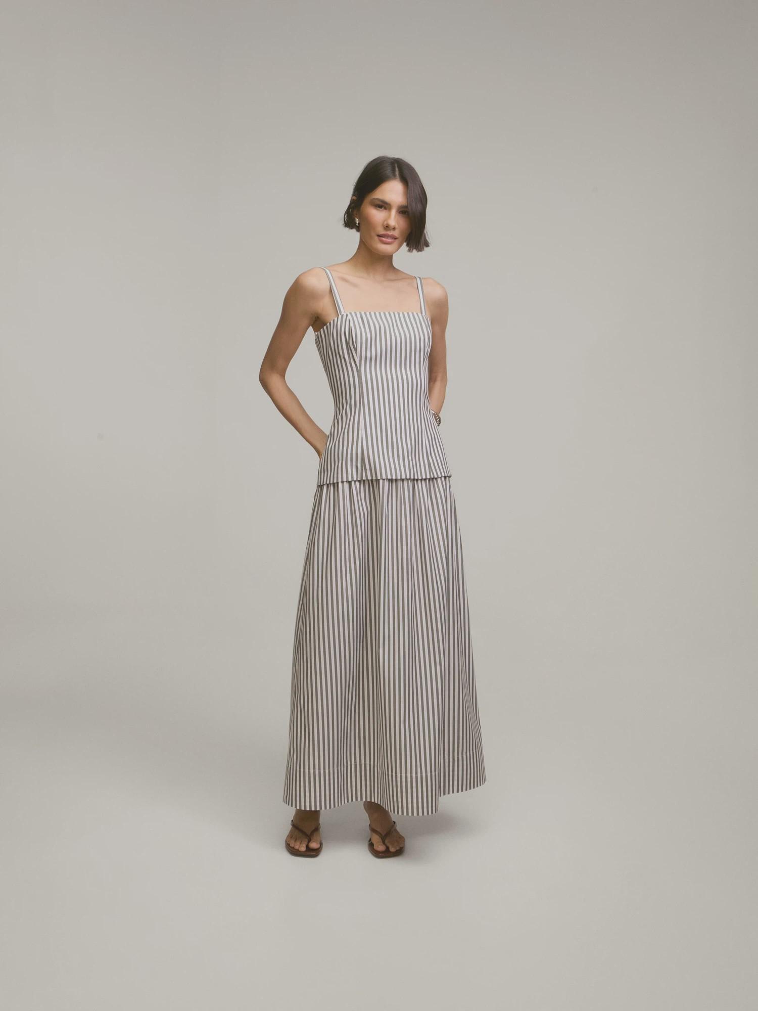 Vestido Mie Listras Moss Vestido Mie Listras Moss