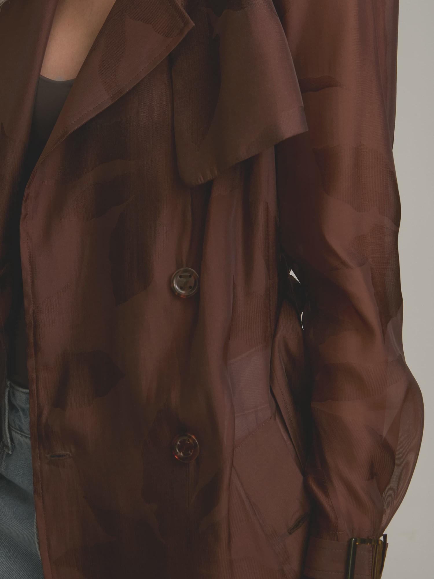 Trench Coat Eli Jacquard Brown