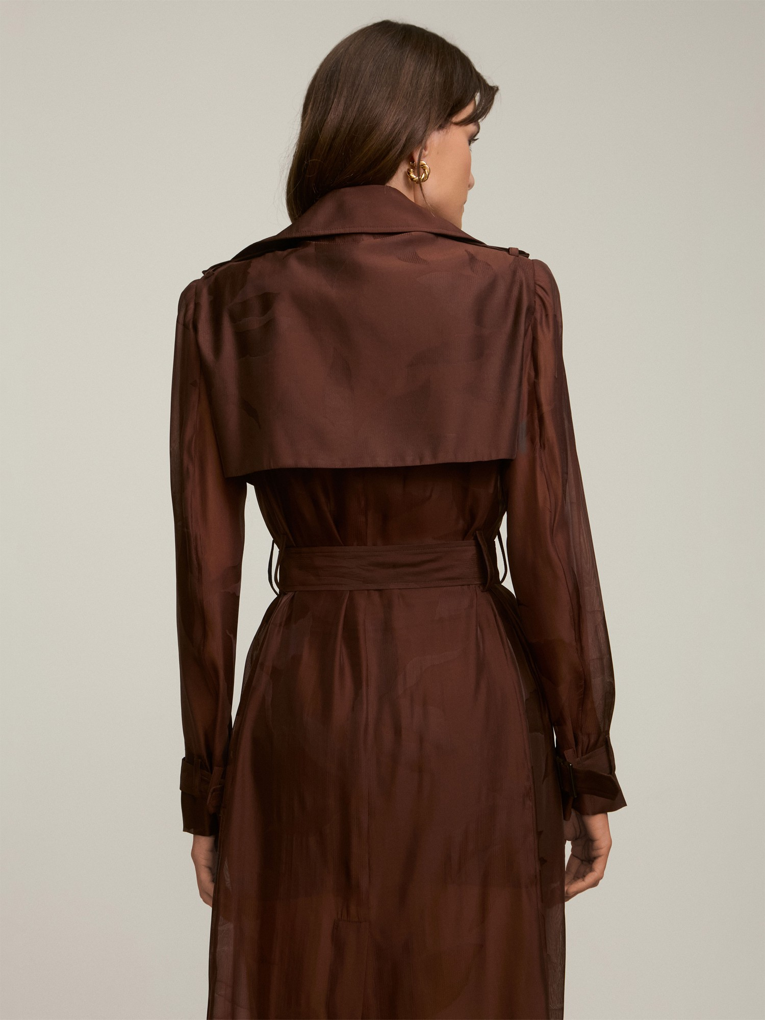 Trench Coat Eli Jacquard Brown