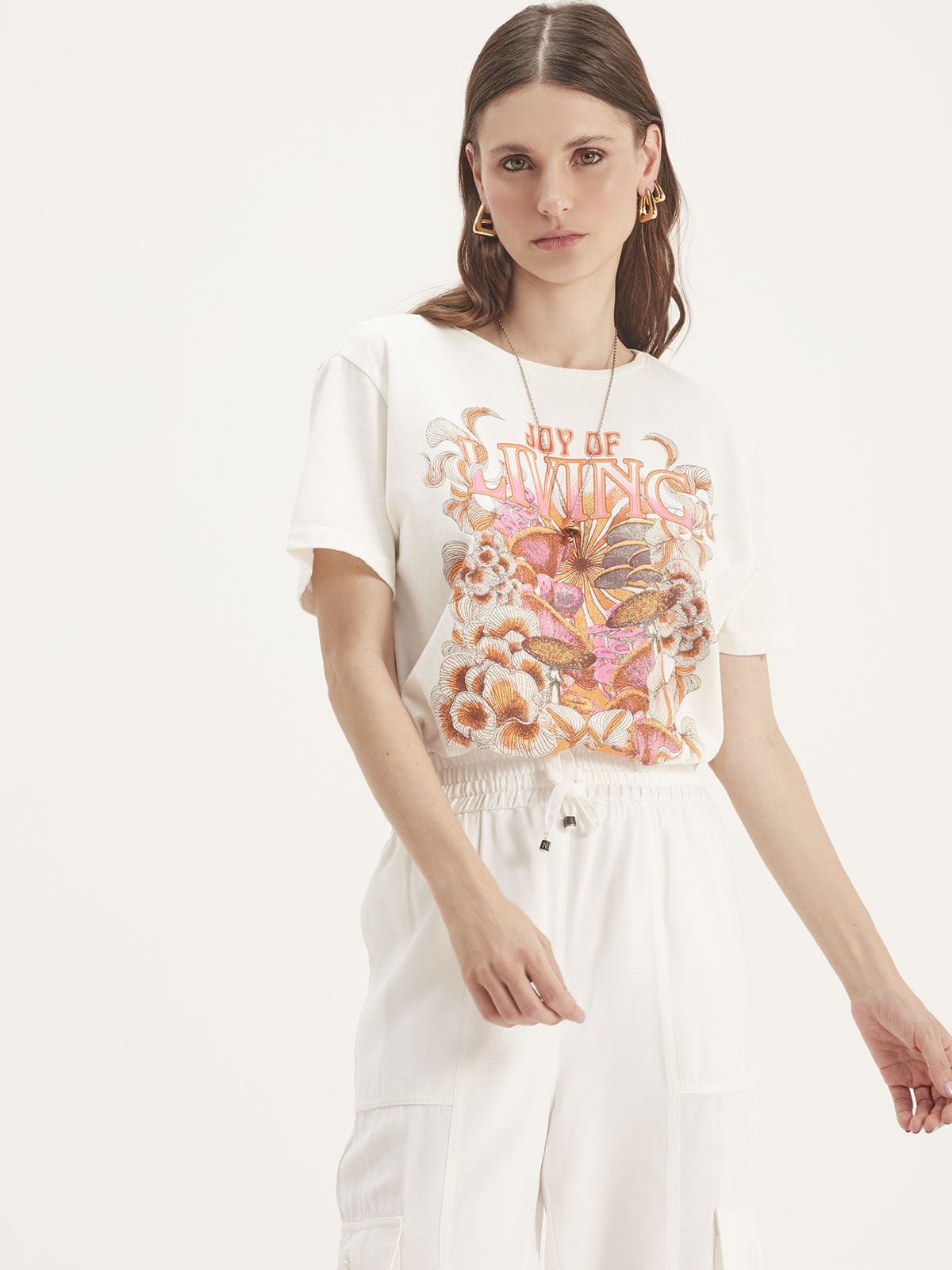 T-Shirt Joy Of Living Off White