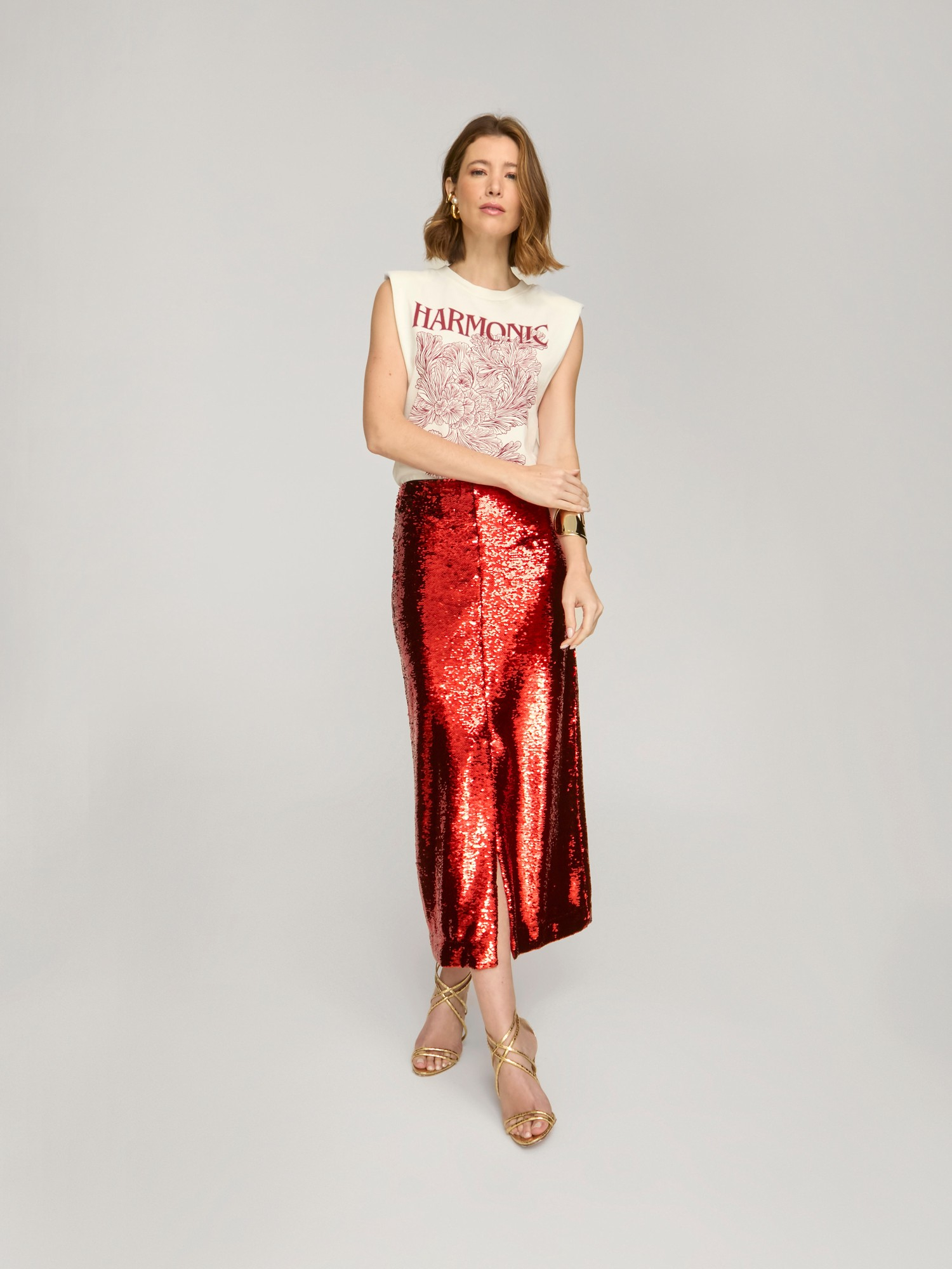 Saia Midi Arya Red