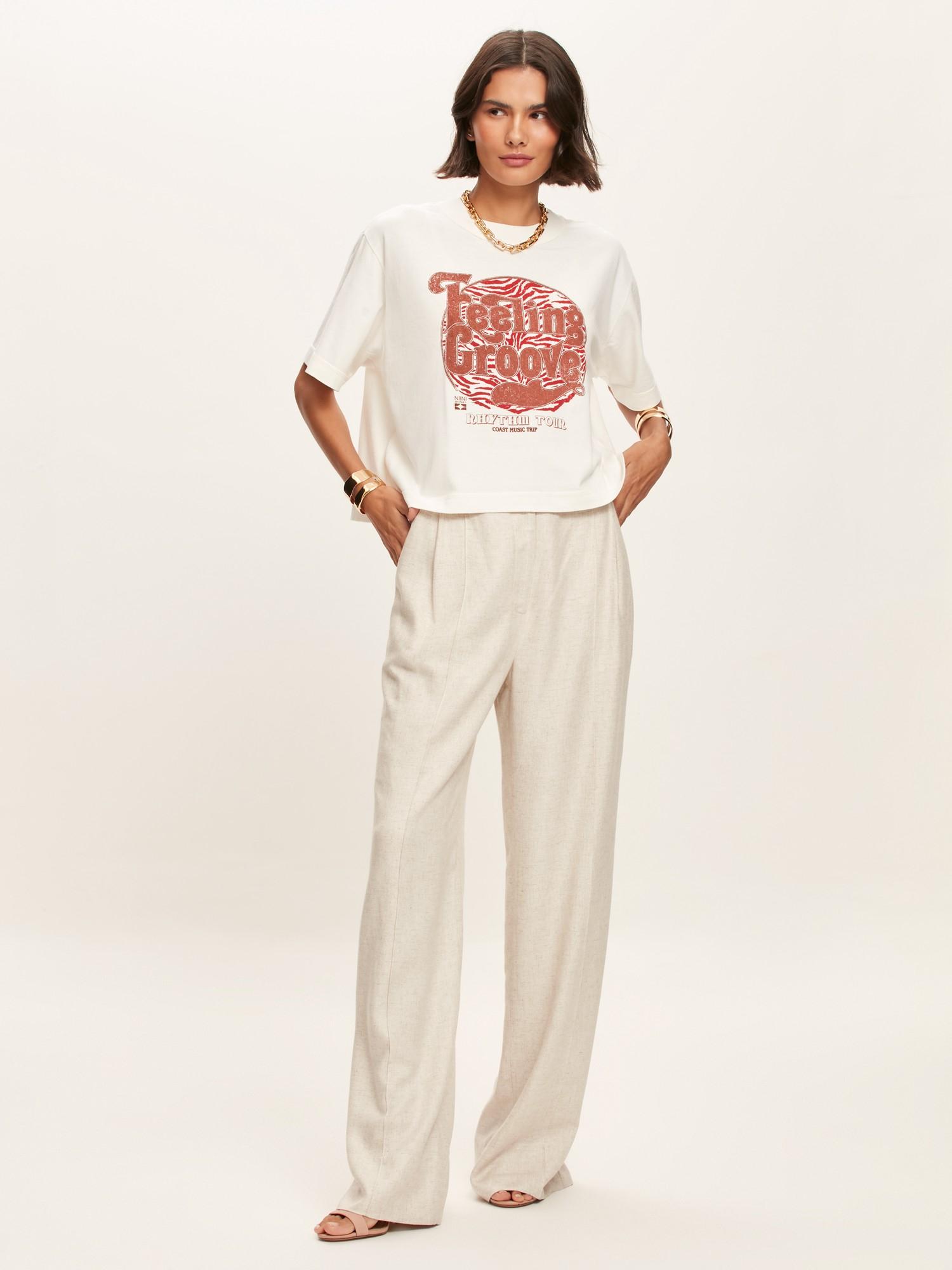 Calça Reta Camille Natural