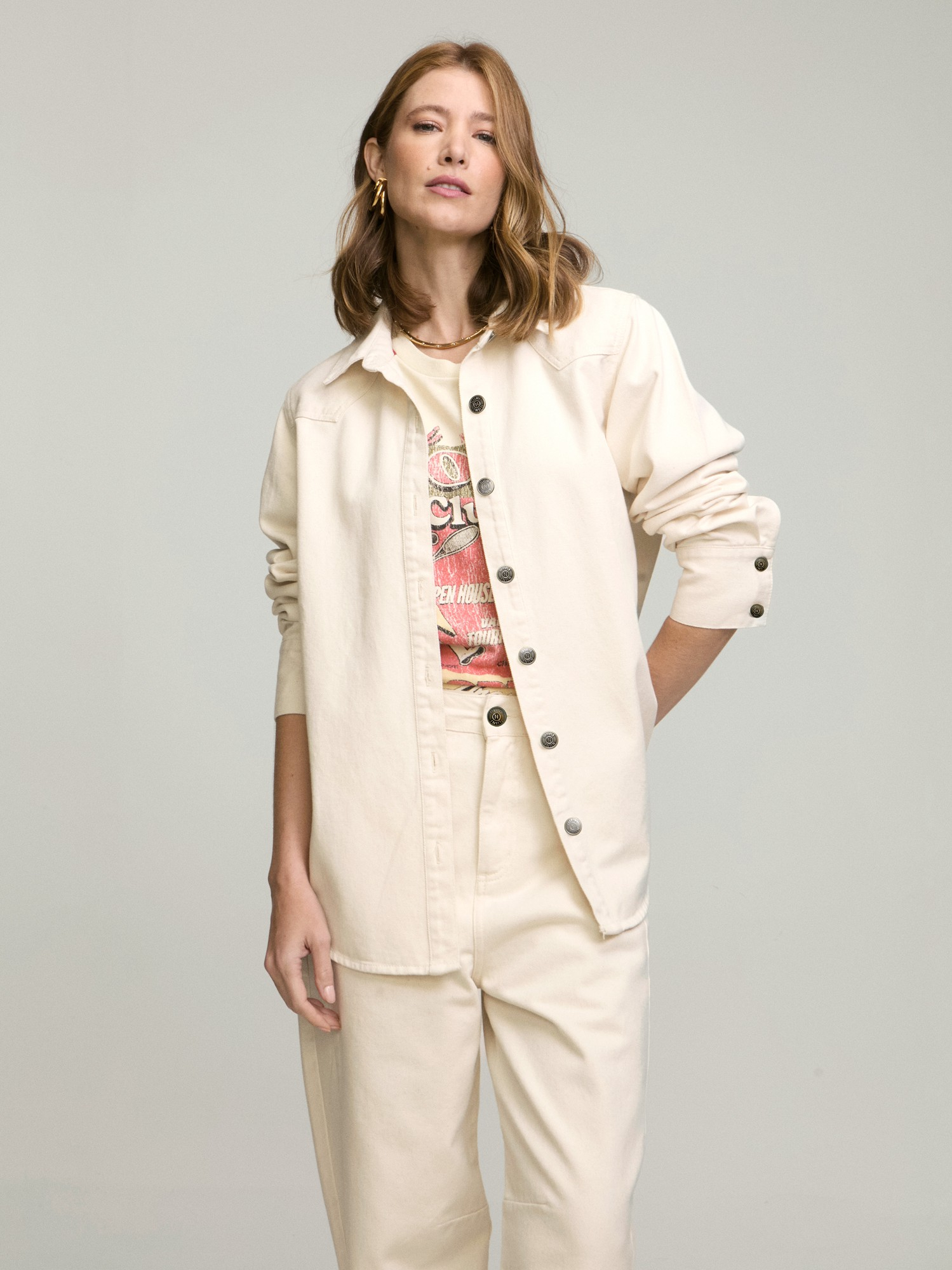 Camisa Videiras Off White