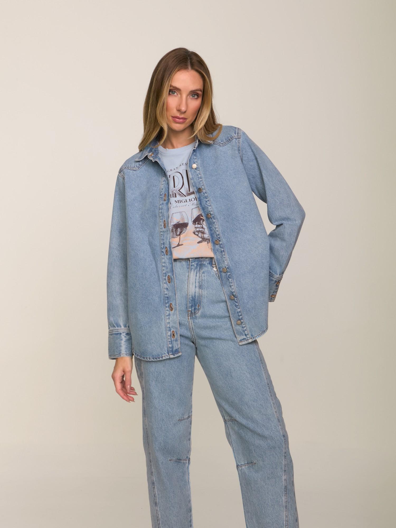 Camisa Videiras Denim