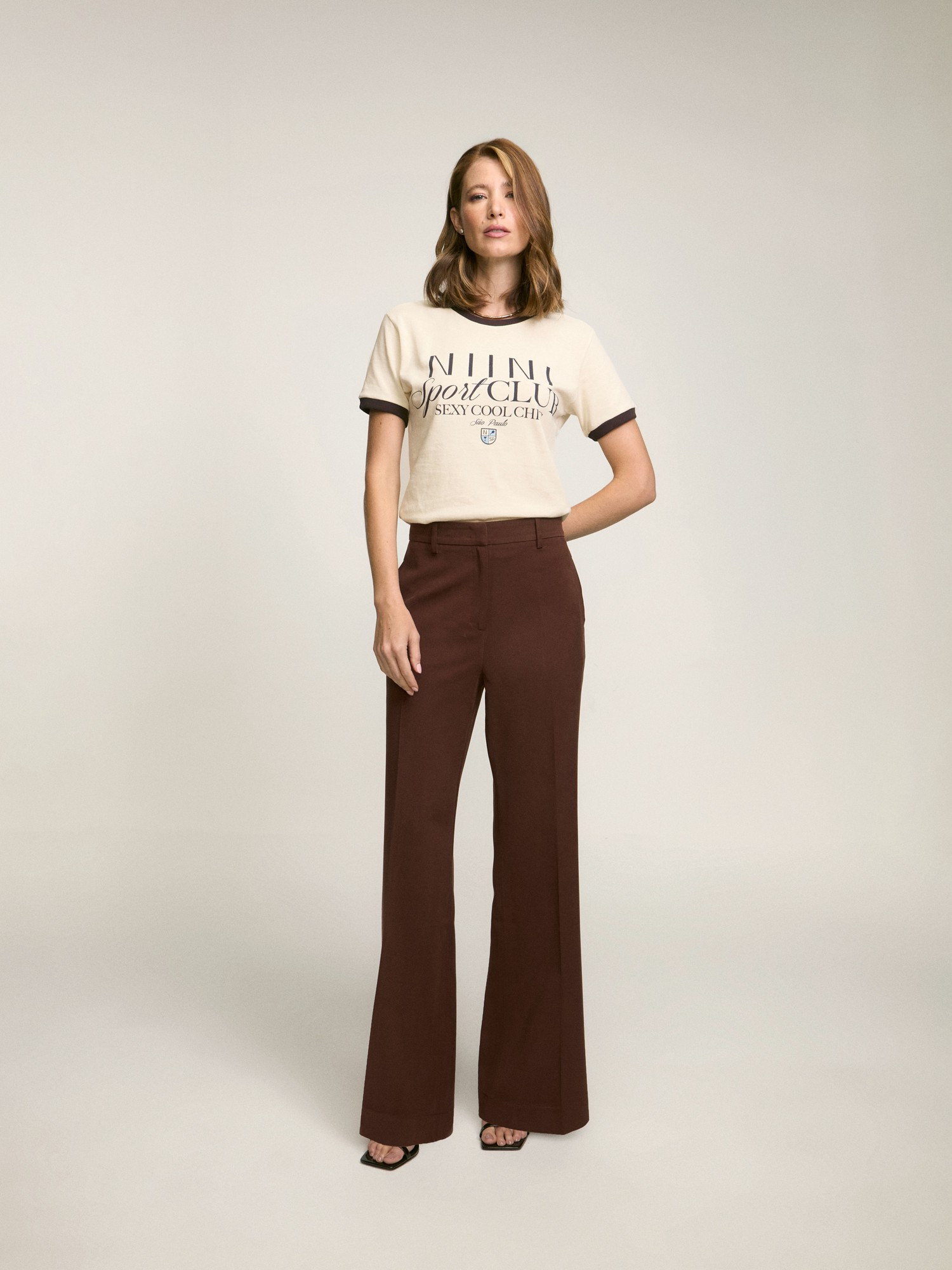 Calça Pantalona Essential Brown