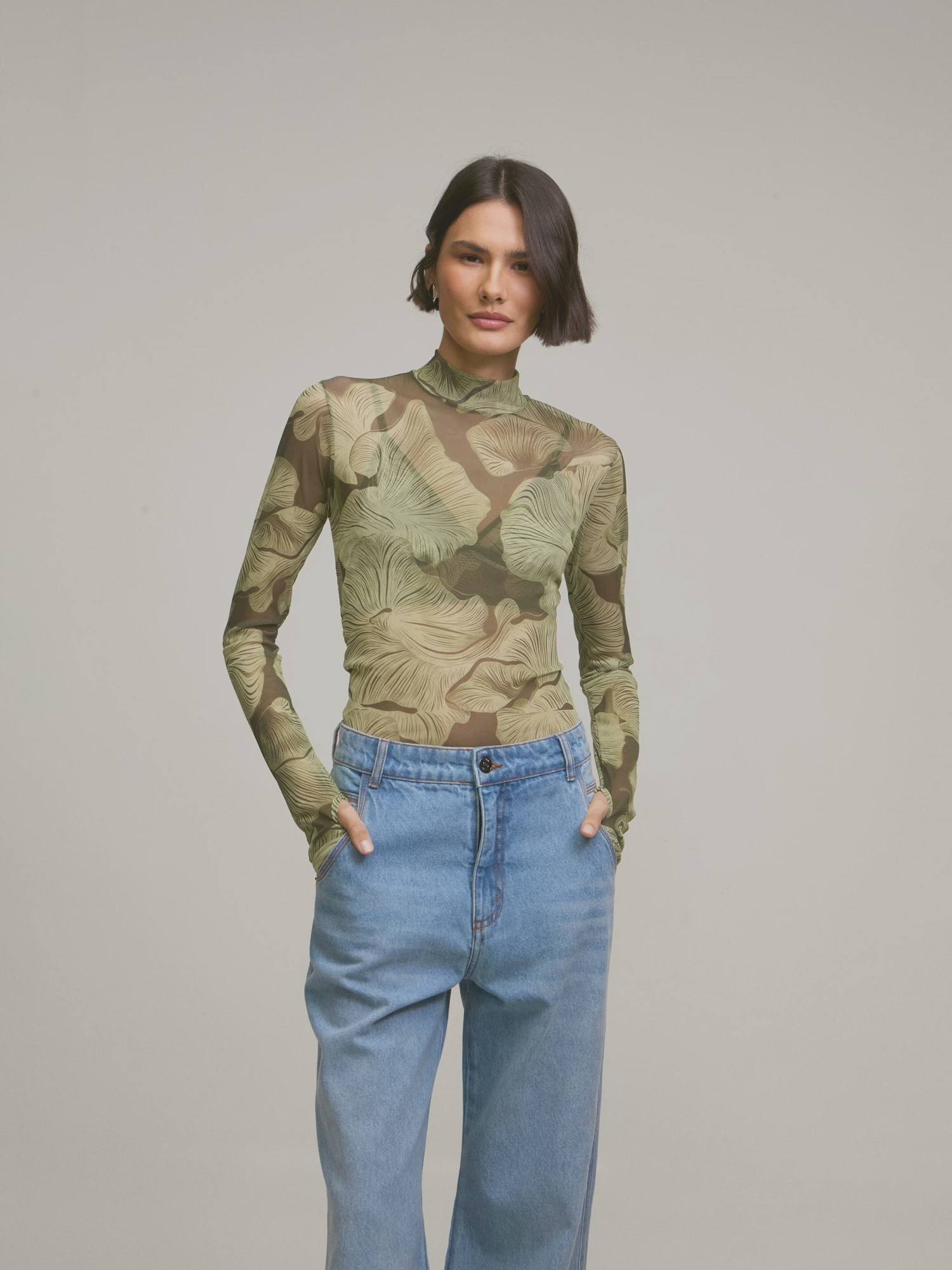 Blusa Tule Mushroom Organic Mint