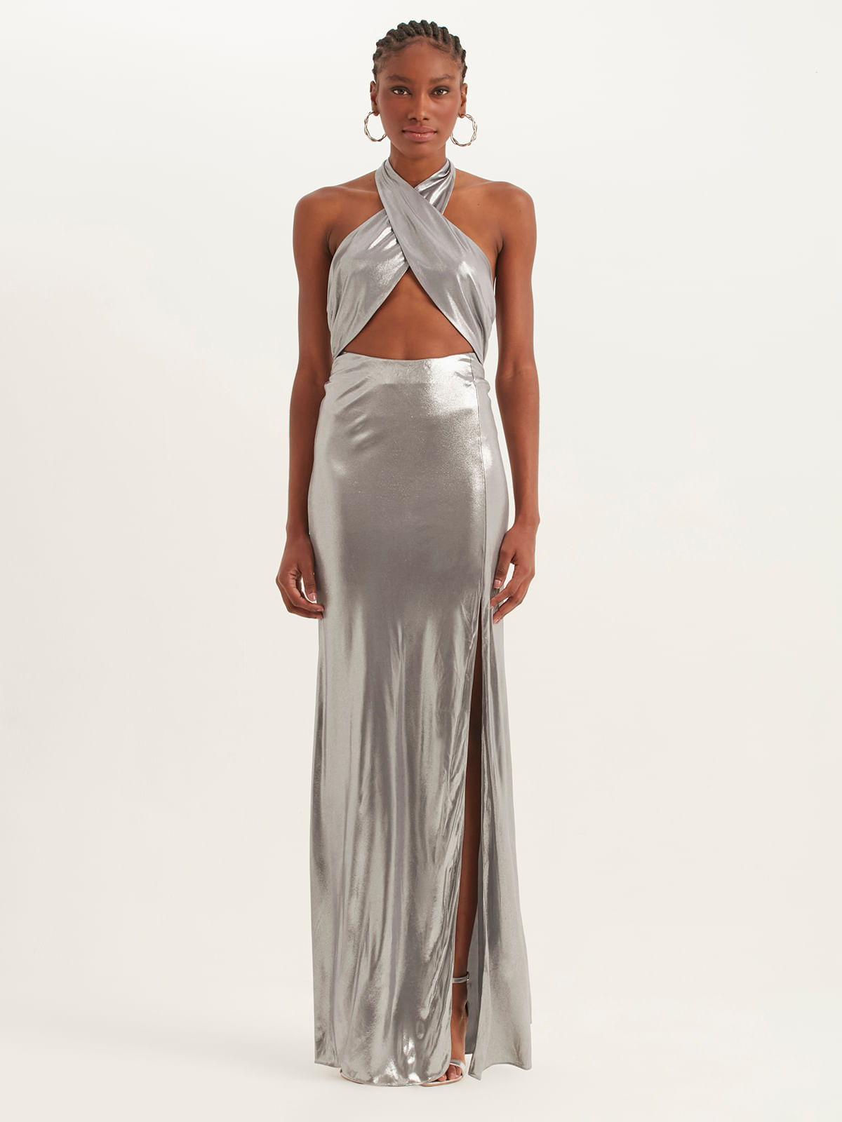 Vestido Longo Malha Silver Vestido Longo Malha Silver