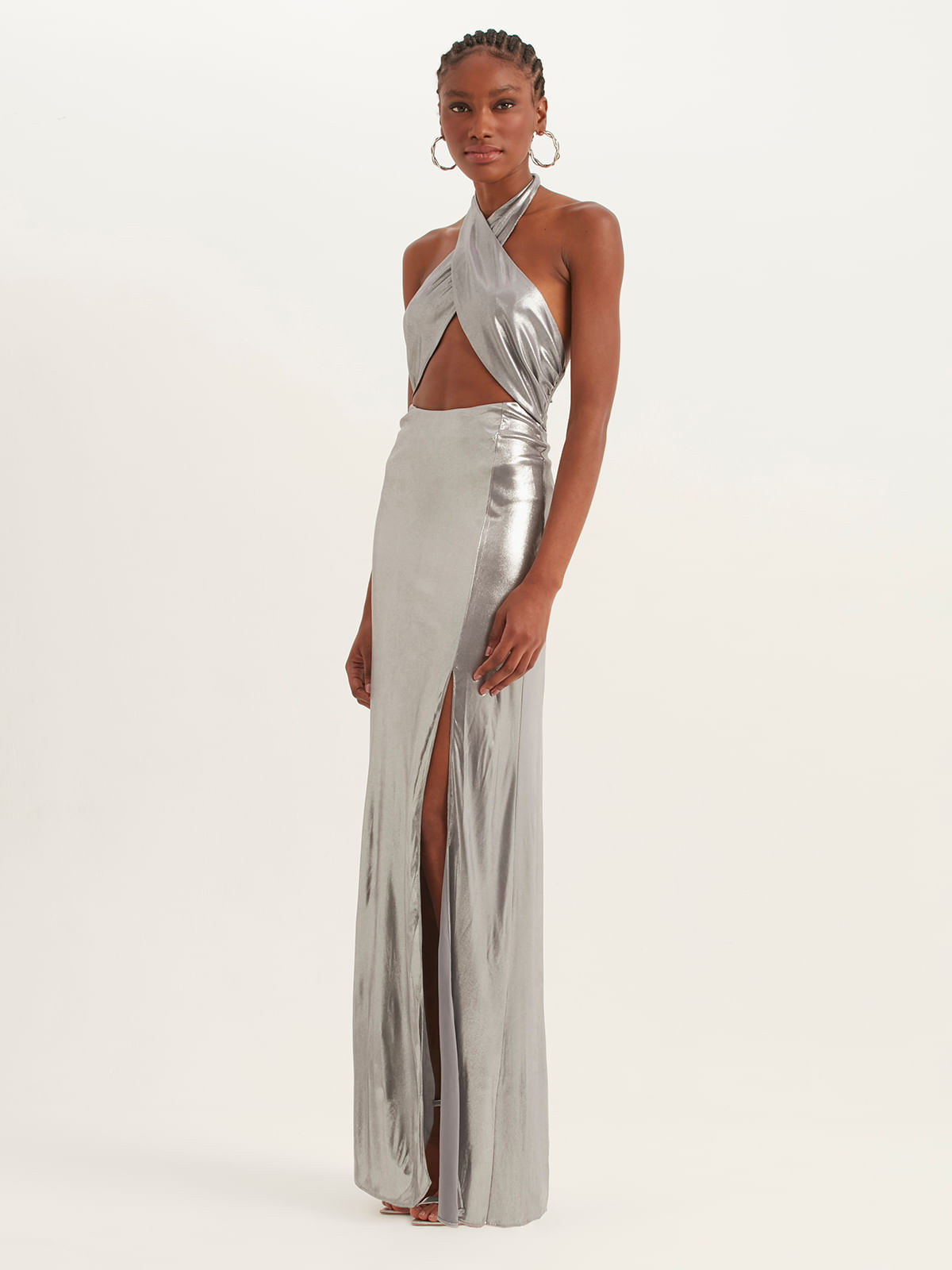 Vestido Longo Malha Silver Vestido Longo Malha Silver