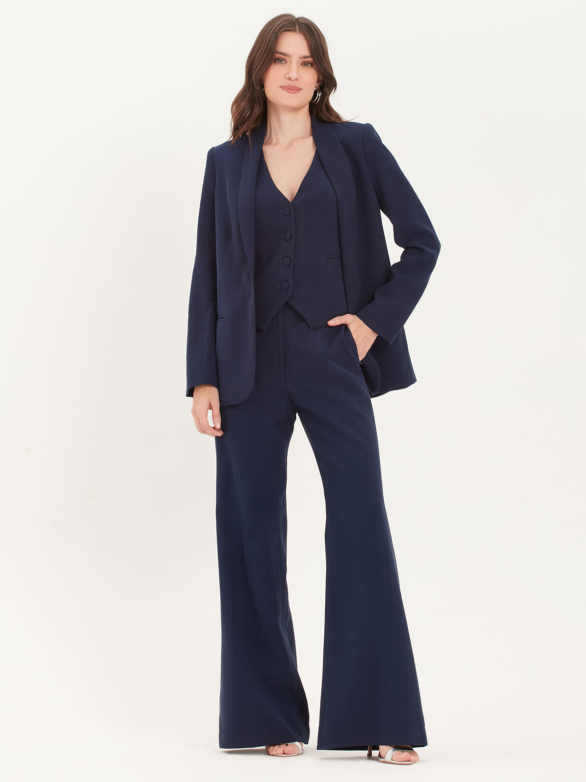 Calça Pantalona Essential Navy
