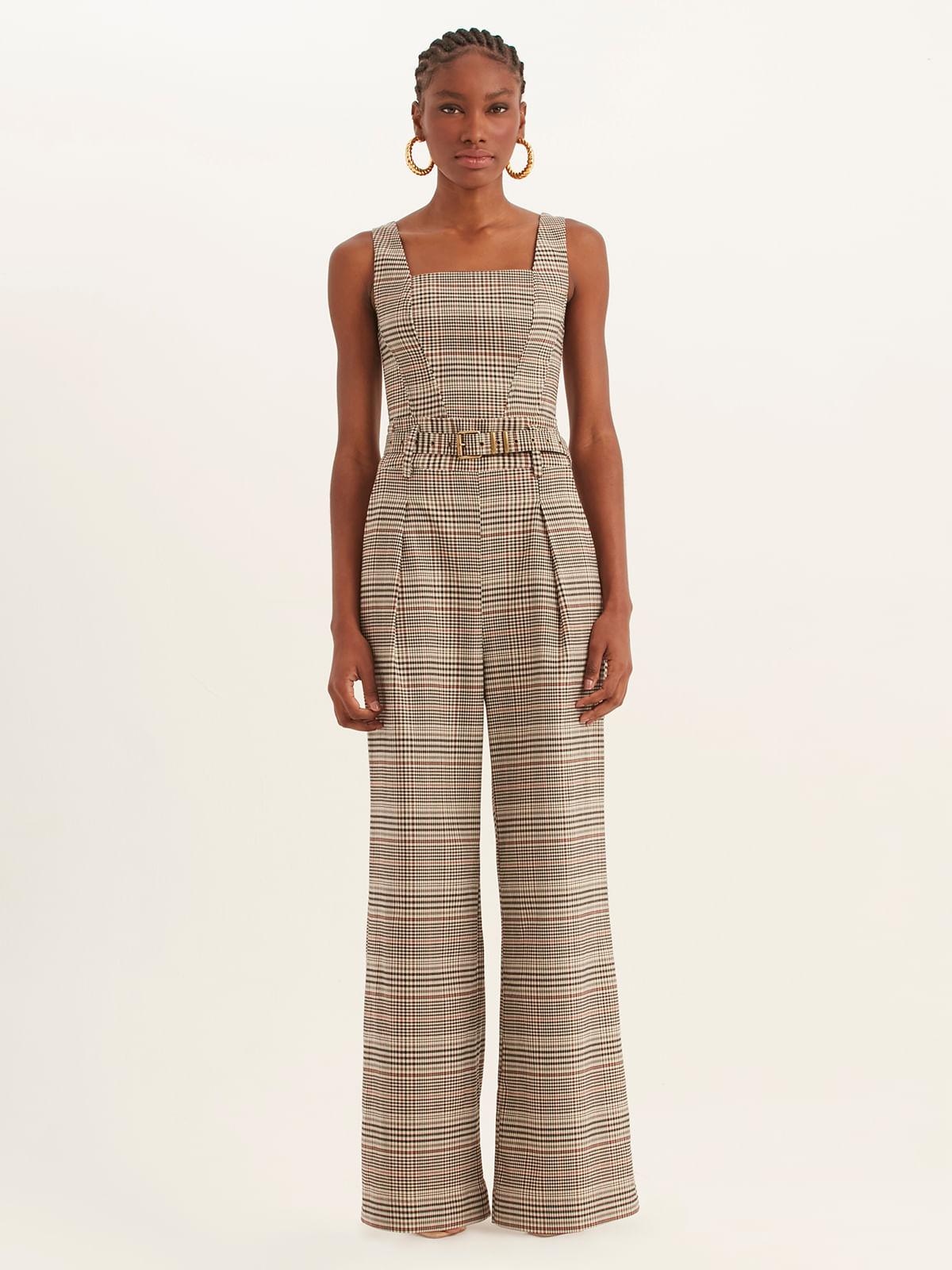 Calça Pantalona Alfaiataria Chess Joana Calça Pantalona Alfaiataria Chess Joana