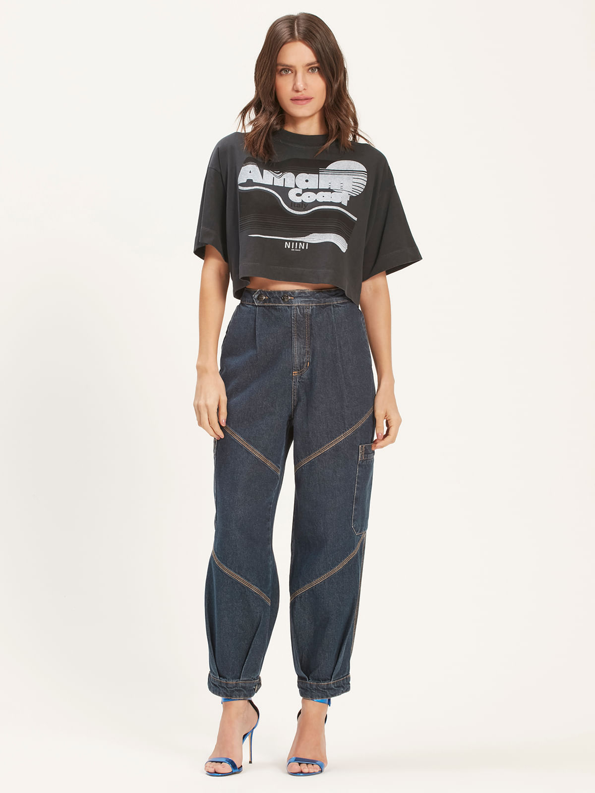 Calça Baggy Natalie Denim