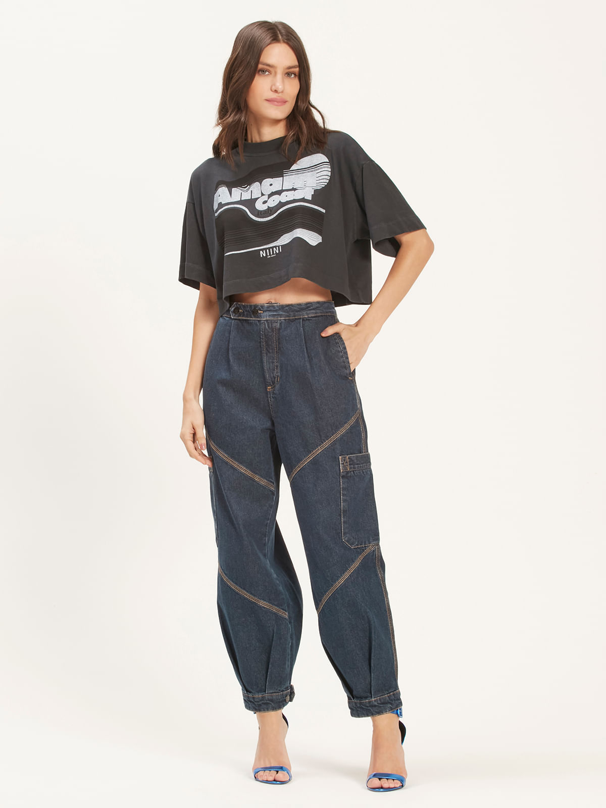 Calça Baggy Natalie Denim