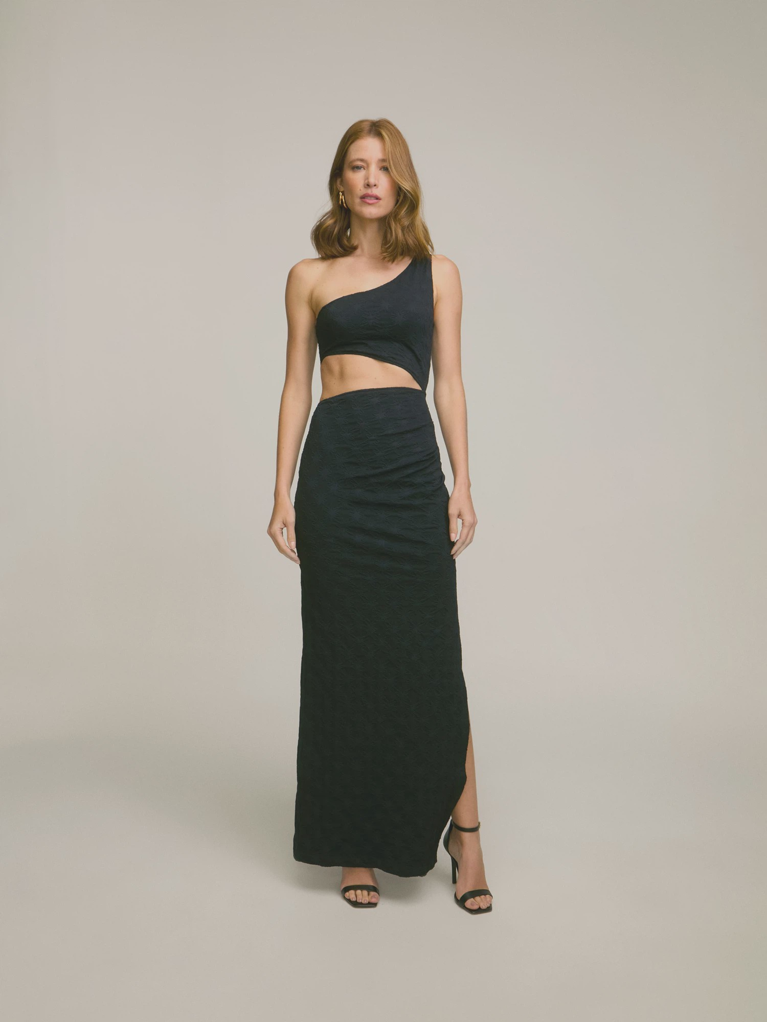 Vestido Longo Firenze Jacquard Black Vestido Longo Firenze Jacquard Black