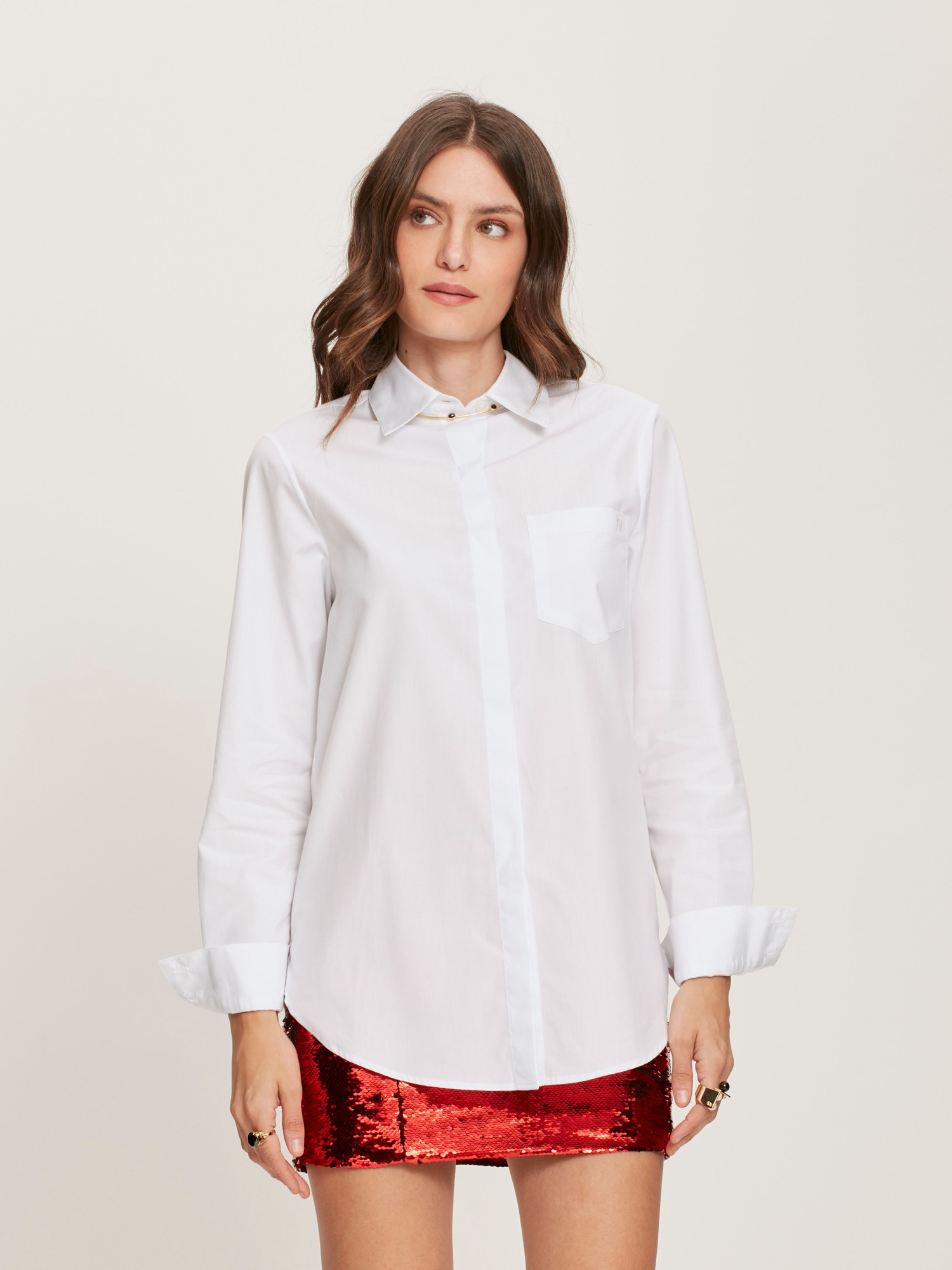 Camisa Lua Tricoline White Camisa Lua Tricoline White