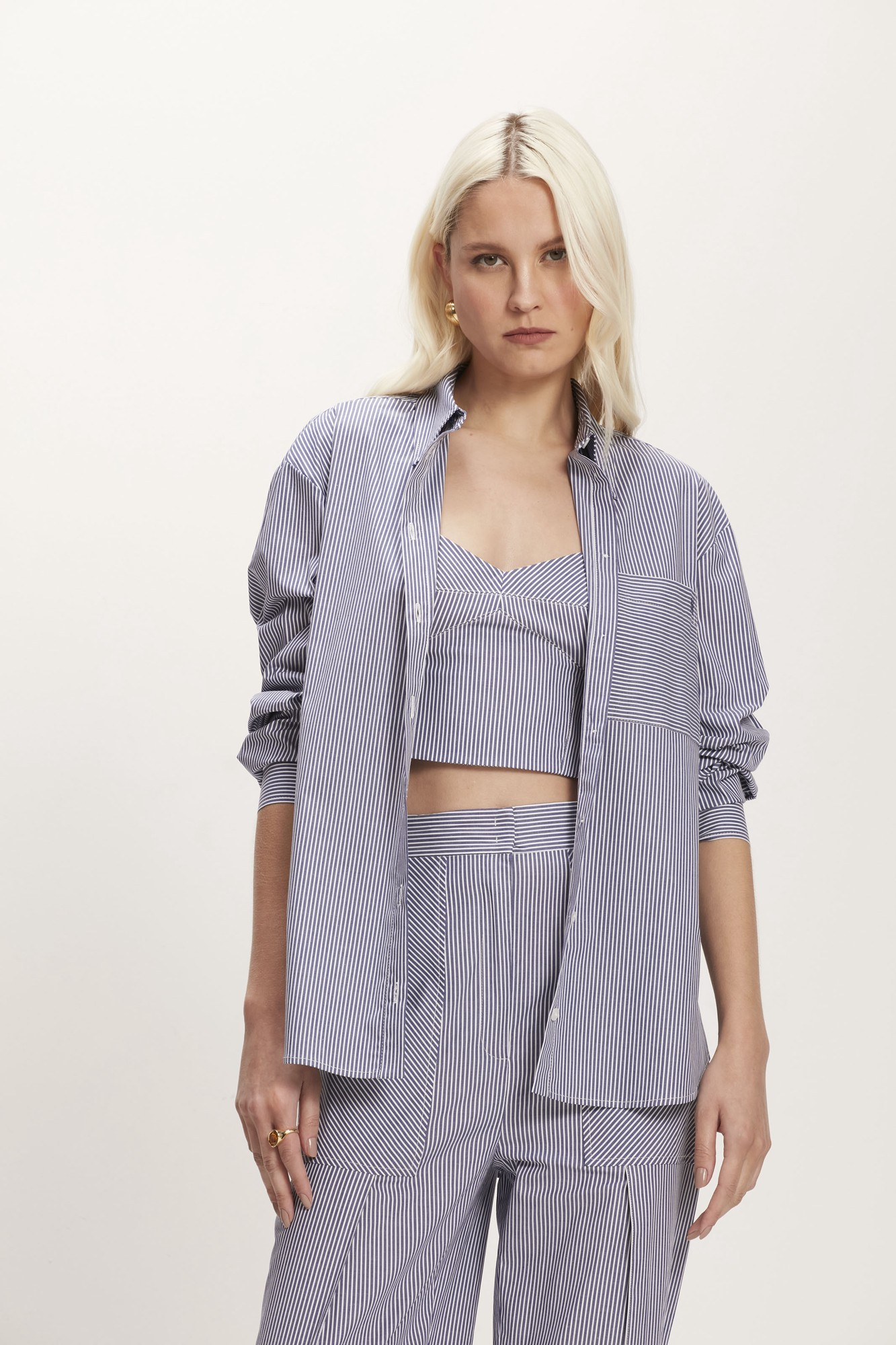Camisa Tricoline Mykonos Blue
