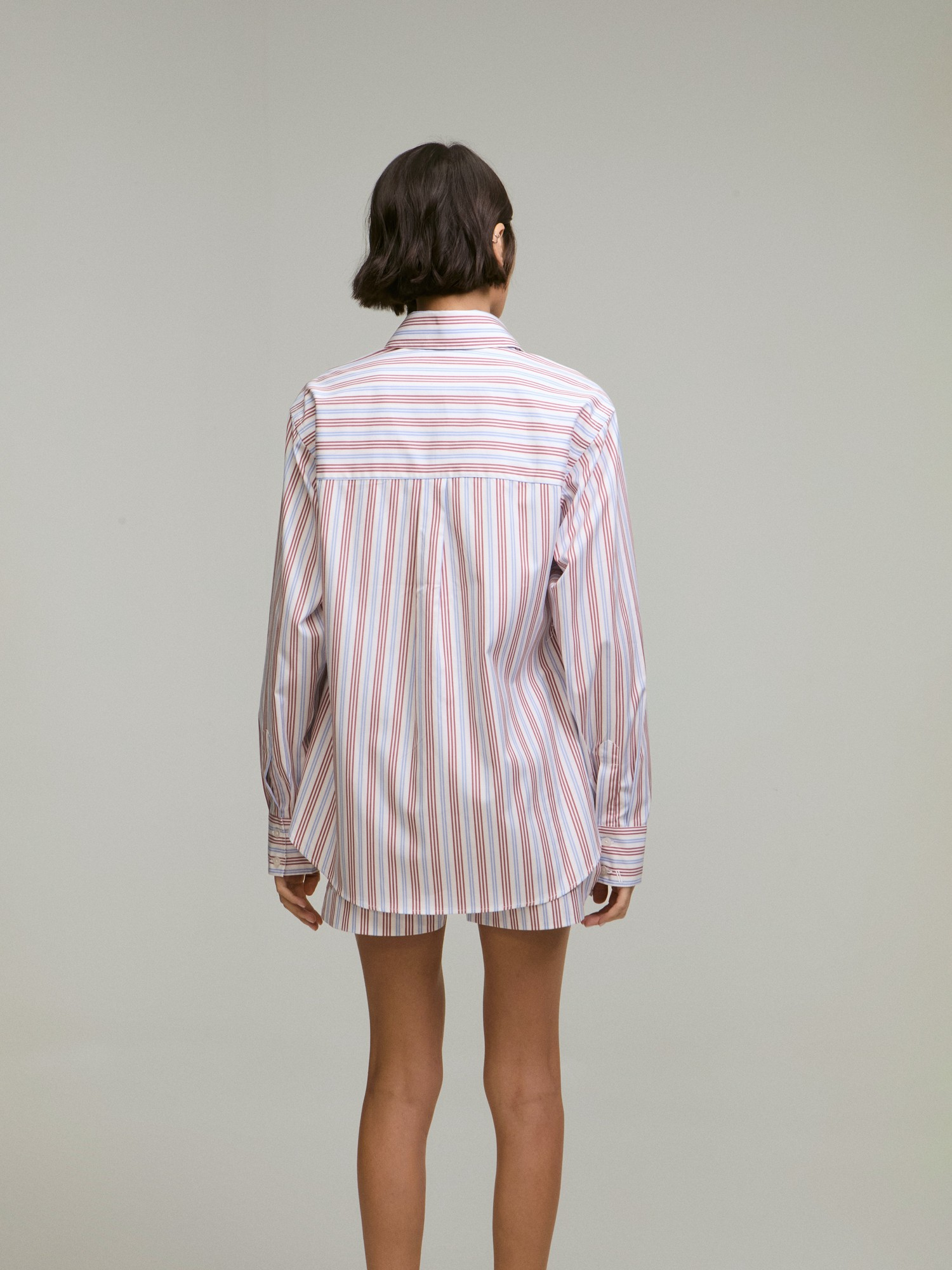 Camisa Aurora Listra Burgundy
