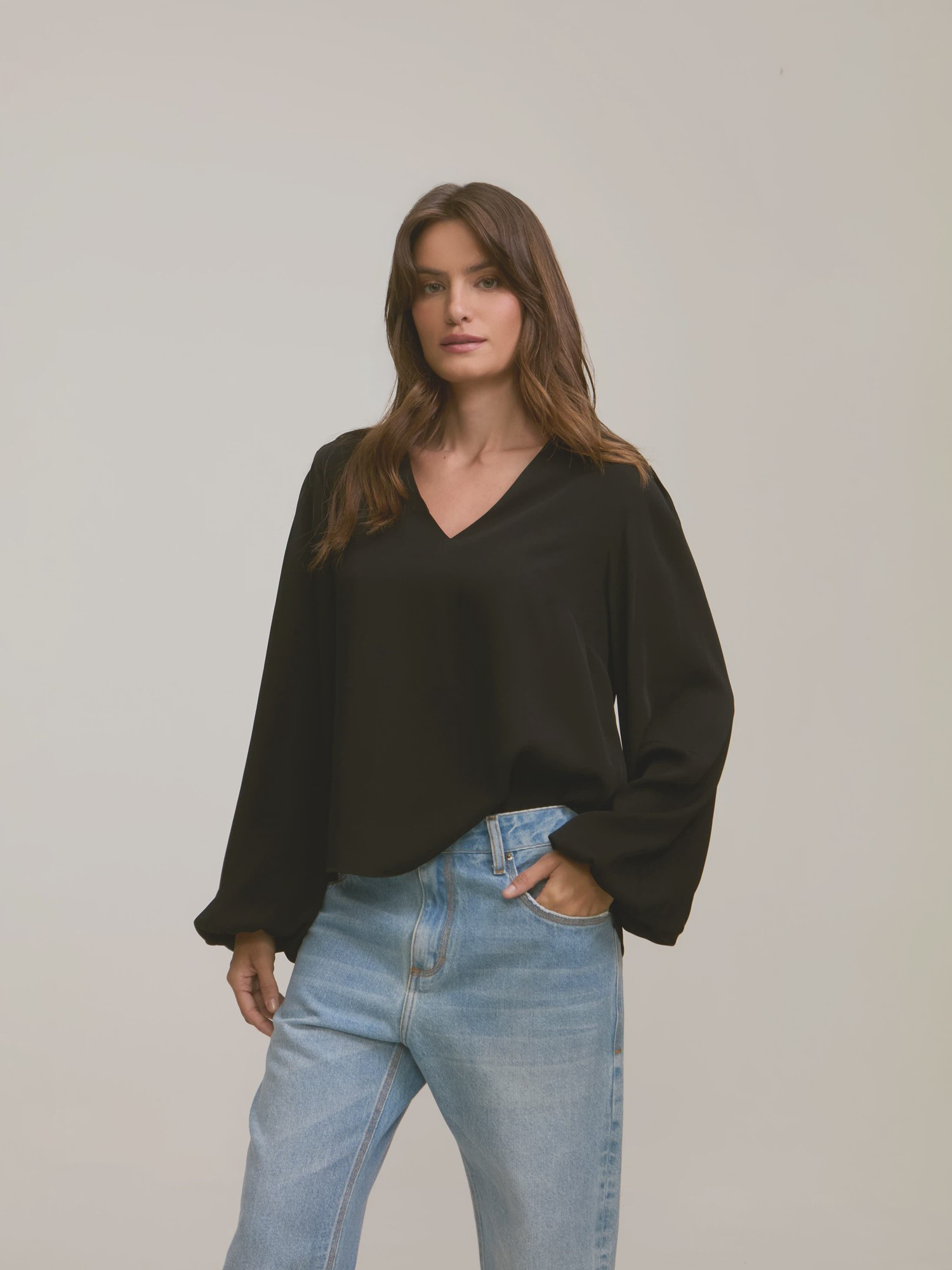 Blusa Leah Black Blusa Leah Black