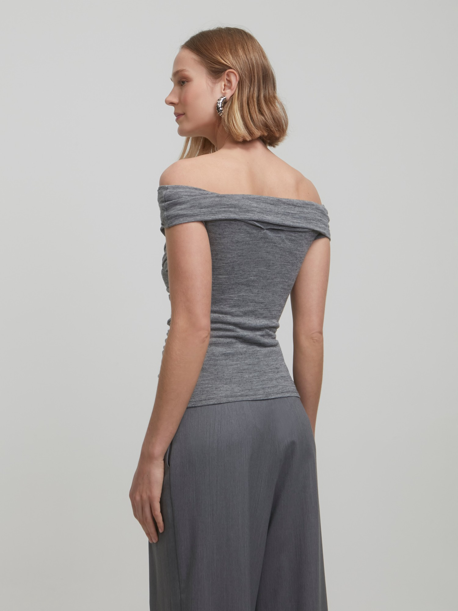 Blusa Transpasse Kyle Grey