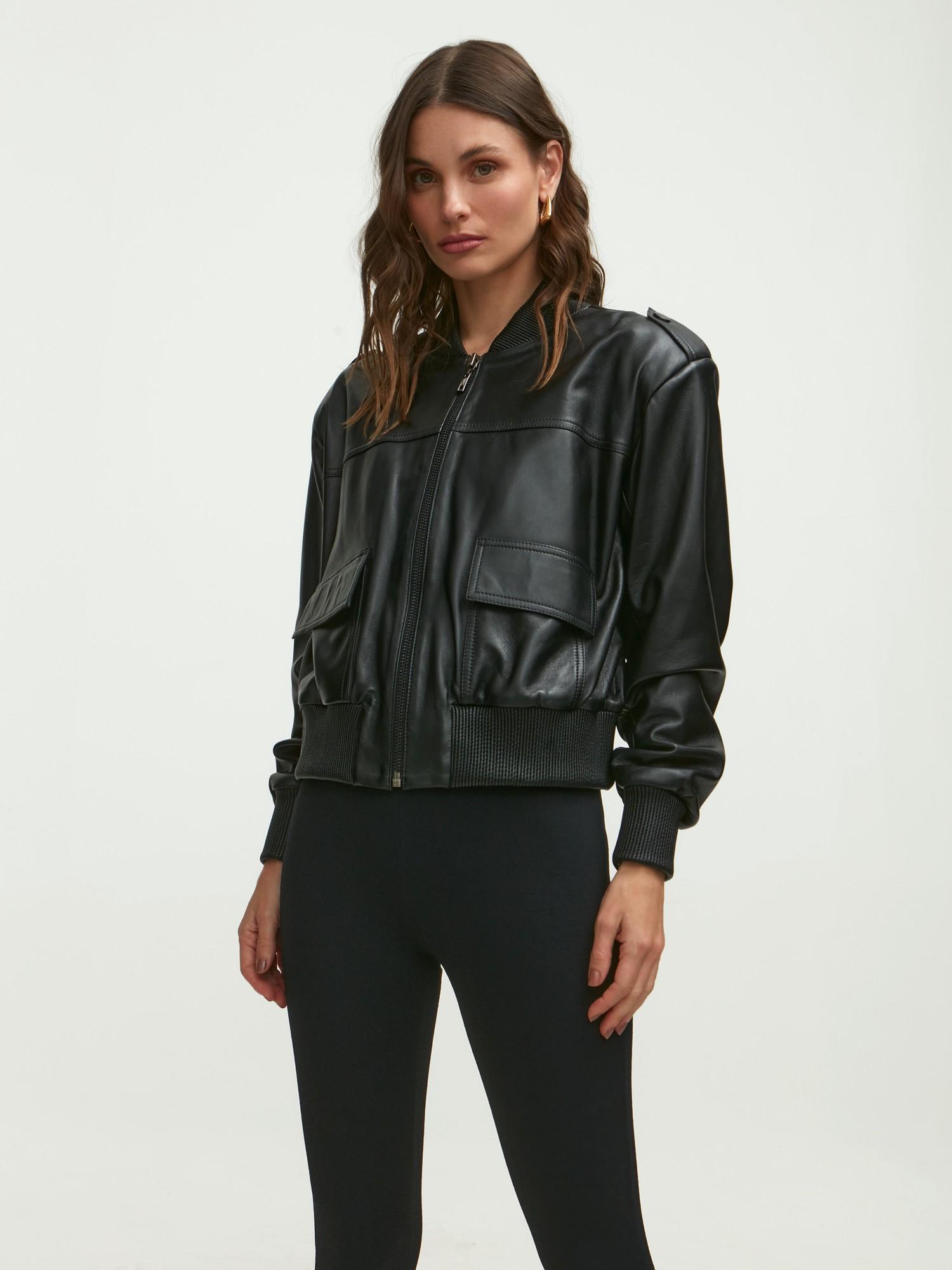 Jaqueta Cleo Couro Black Jaqueta Cleo Couro Black