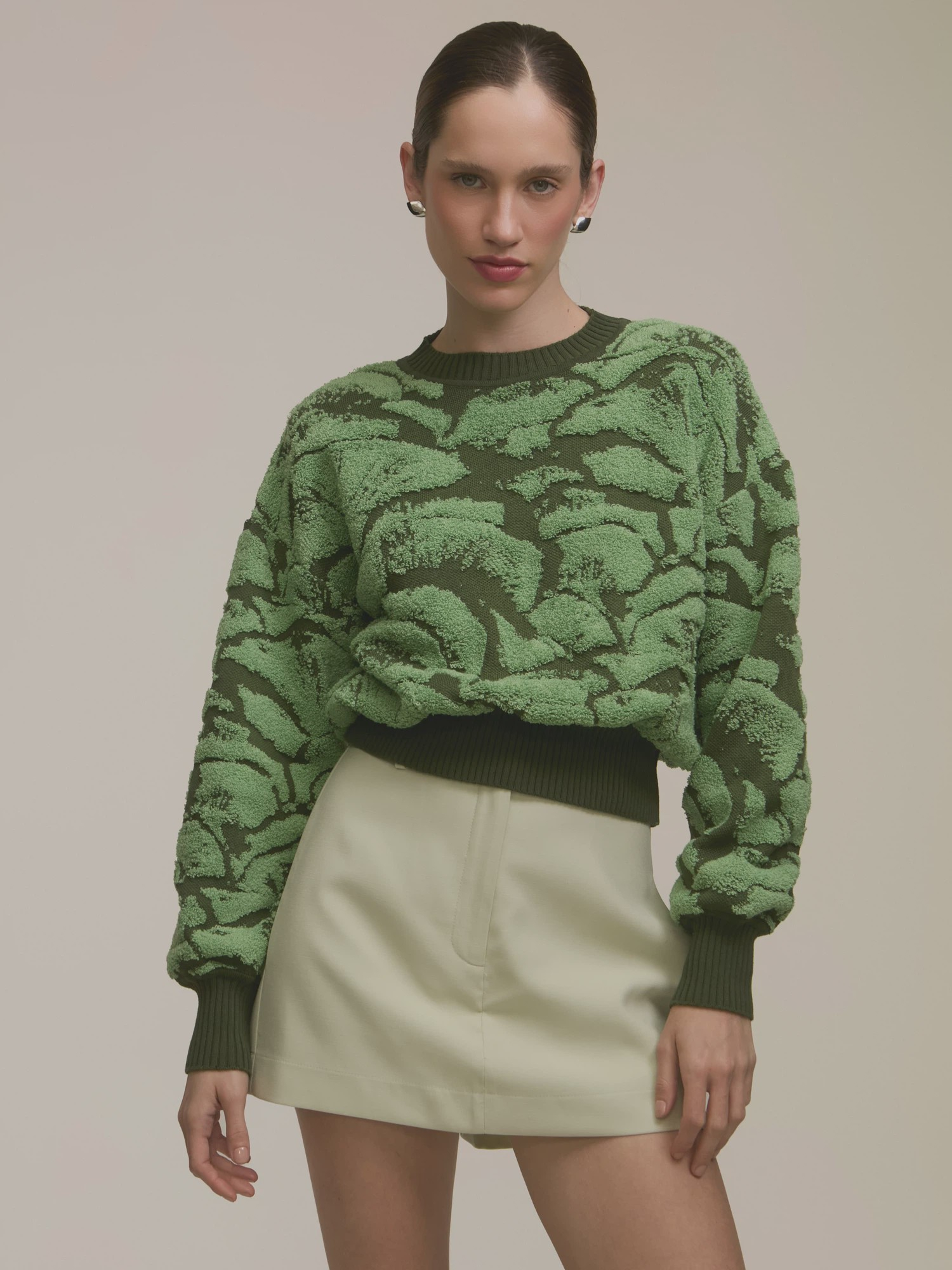Pull Jacquard Mushroom Bloom Mint Pull Jacquard Mushroom Bloom Mint