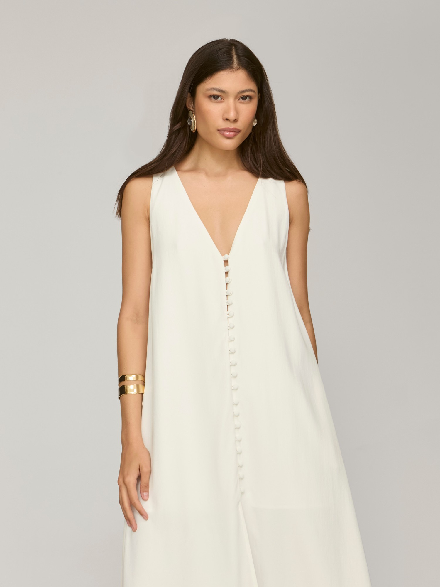 Vestido Longo Gaia Off White Vestido Longo Gaia Off White