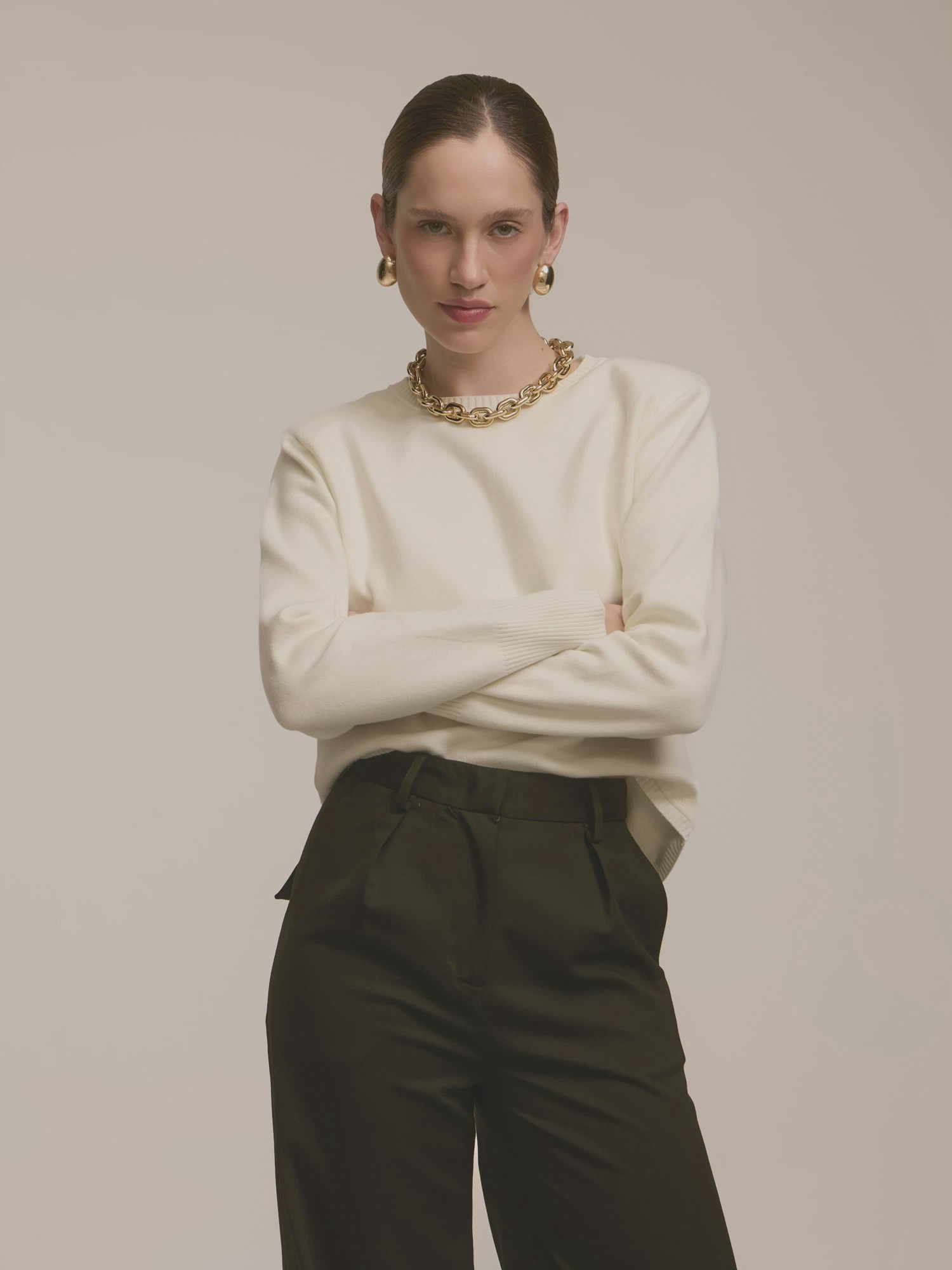 Blusa Tricot NIINI Off White Blusa Tricot NIINI Off White