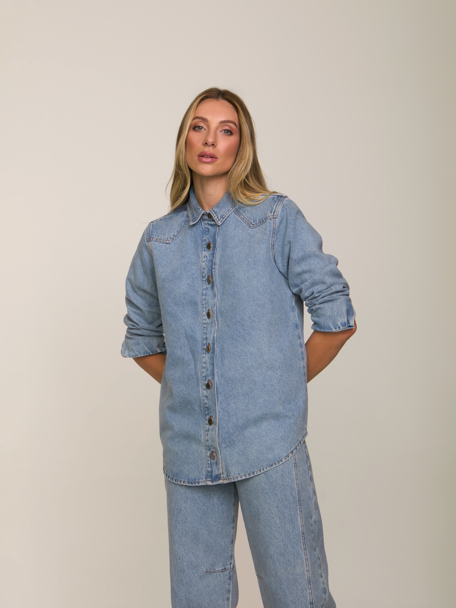 Camisa Videiras Denim
