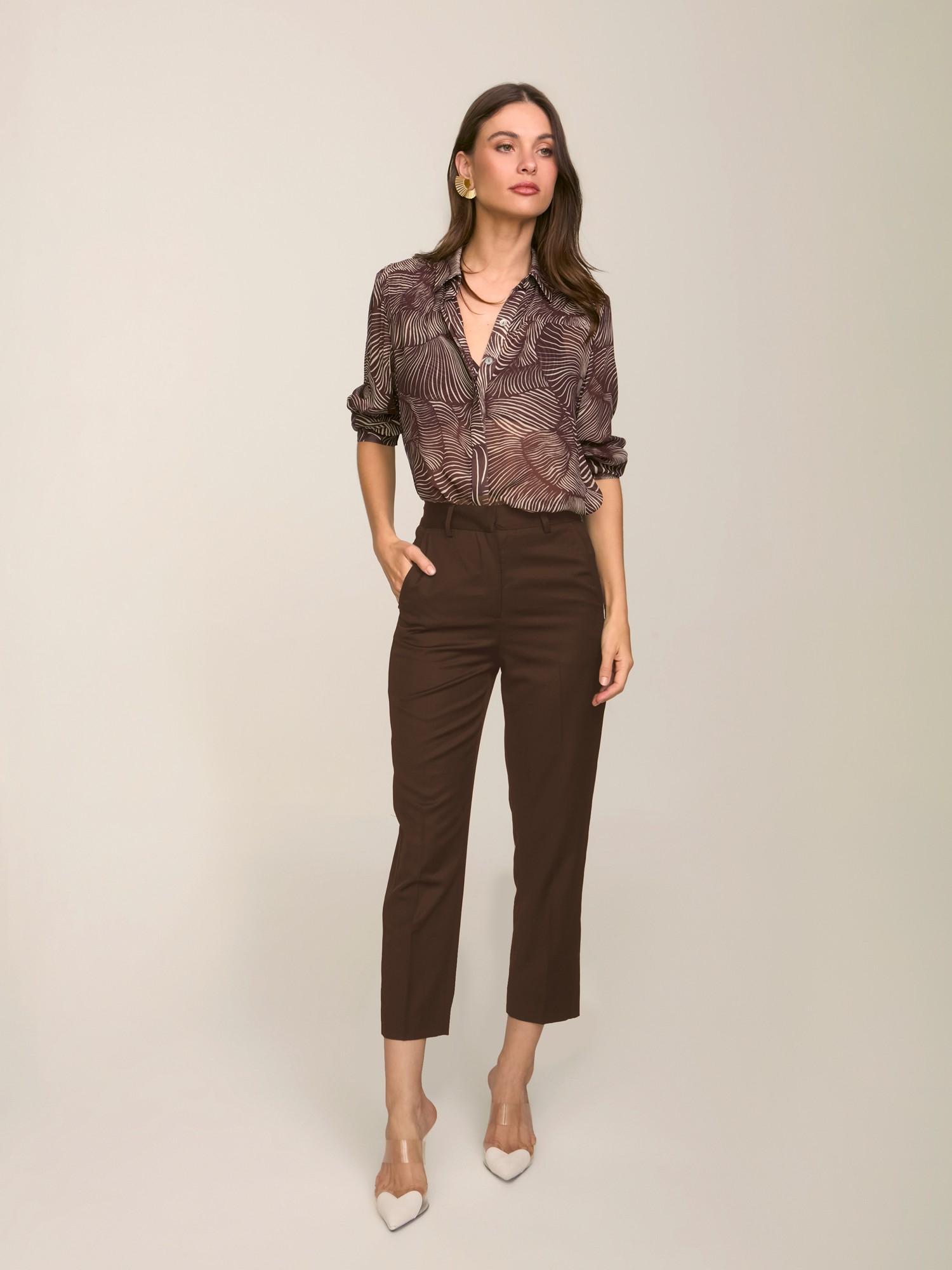 Calça Cigarrete Amber Brown Calça Cigarrete Amber Brown