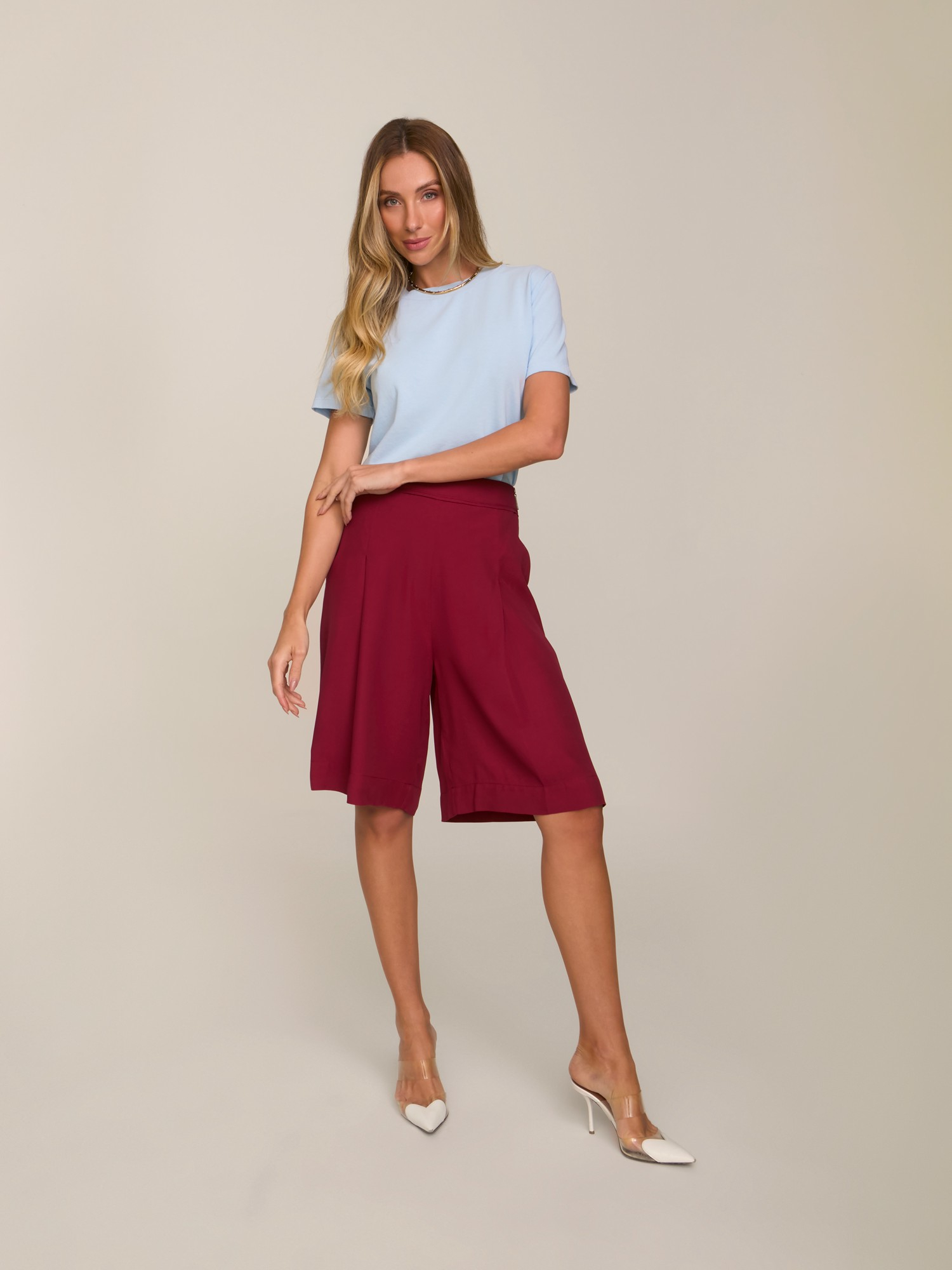 Bermuda Leah Burgundy Bermuda Leah Burgundy